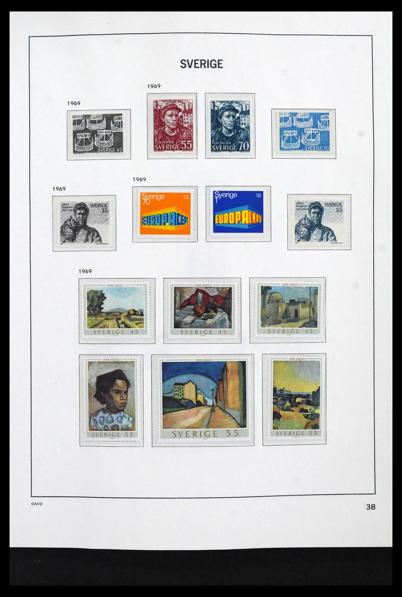 41946 0061 - Stamp collection 41946 Sweden 1855-1985.