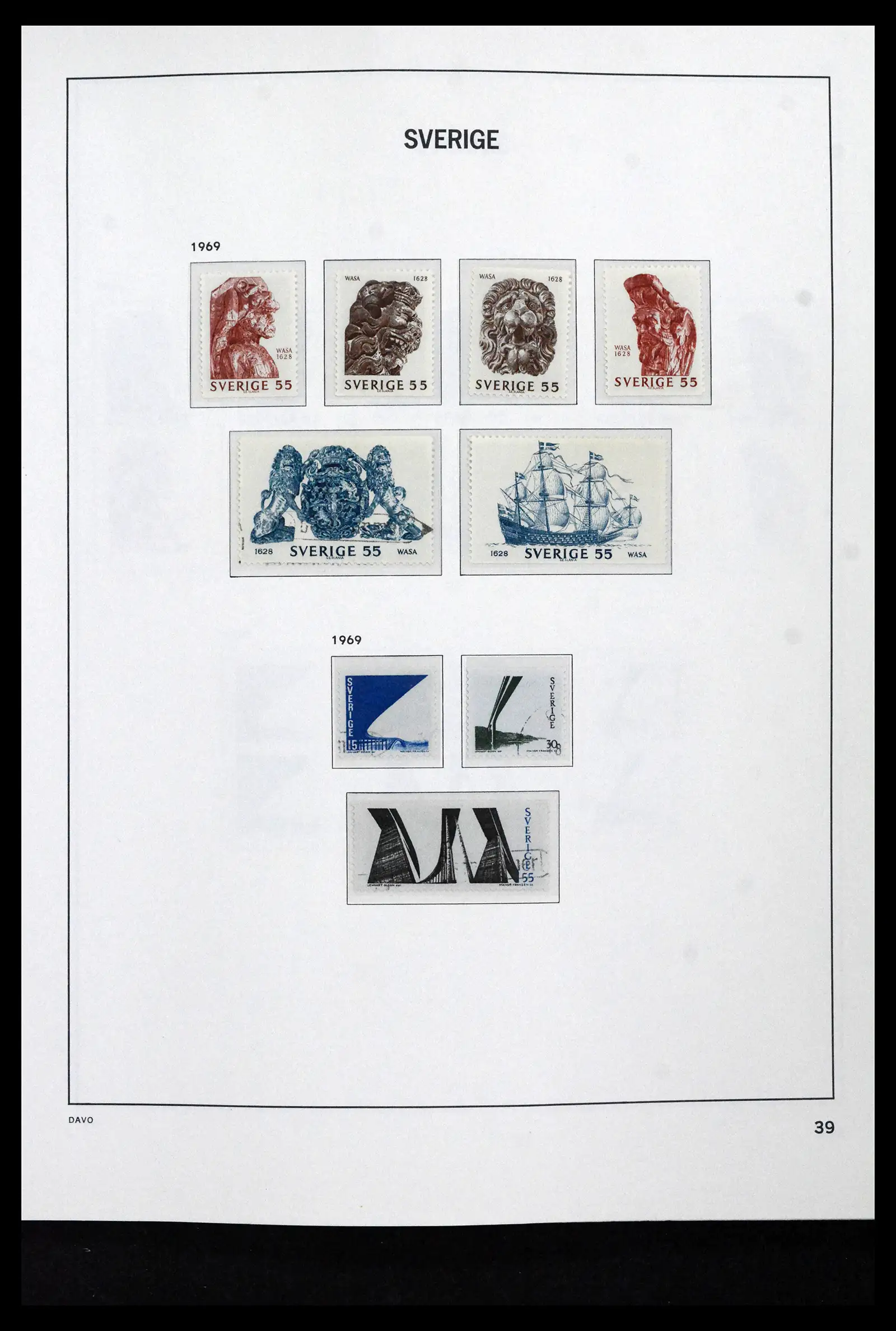 41946 0063 - Stamp collection 41946 Sweden 1855-1985.