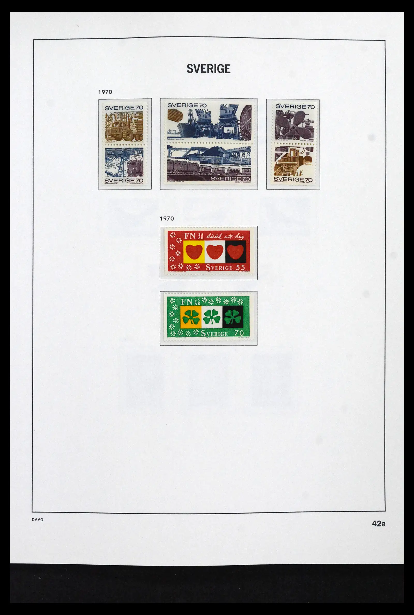 41946 0070 - Stamp collection 41946 Sweden 1855-1985.