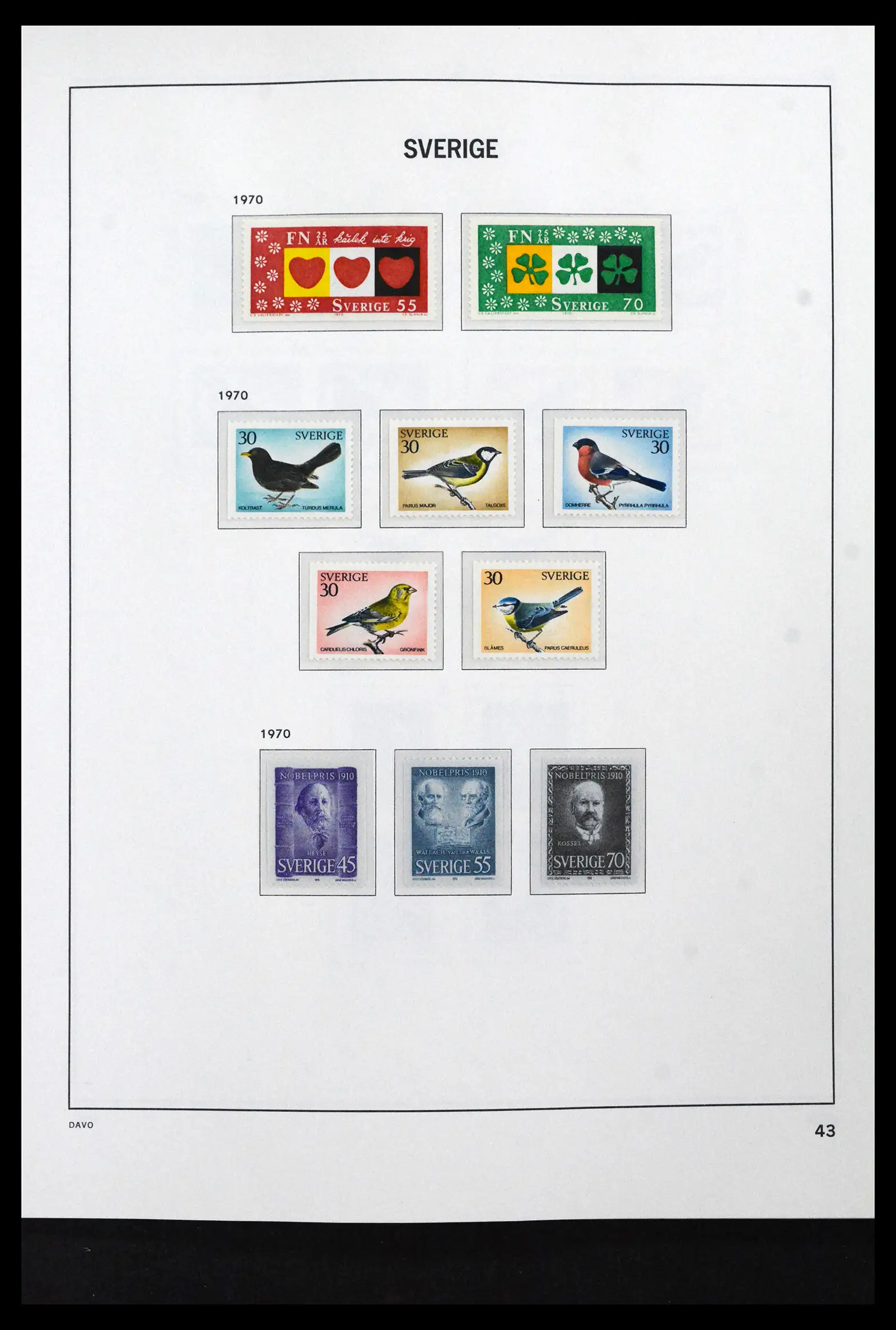 41946 0071 - Stamp collection 41946 Sweden 1855-1985.