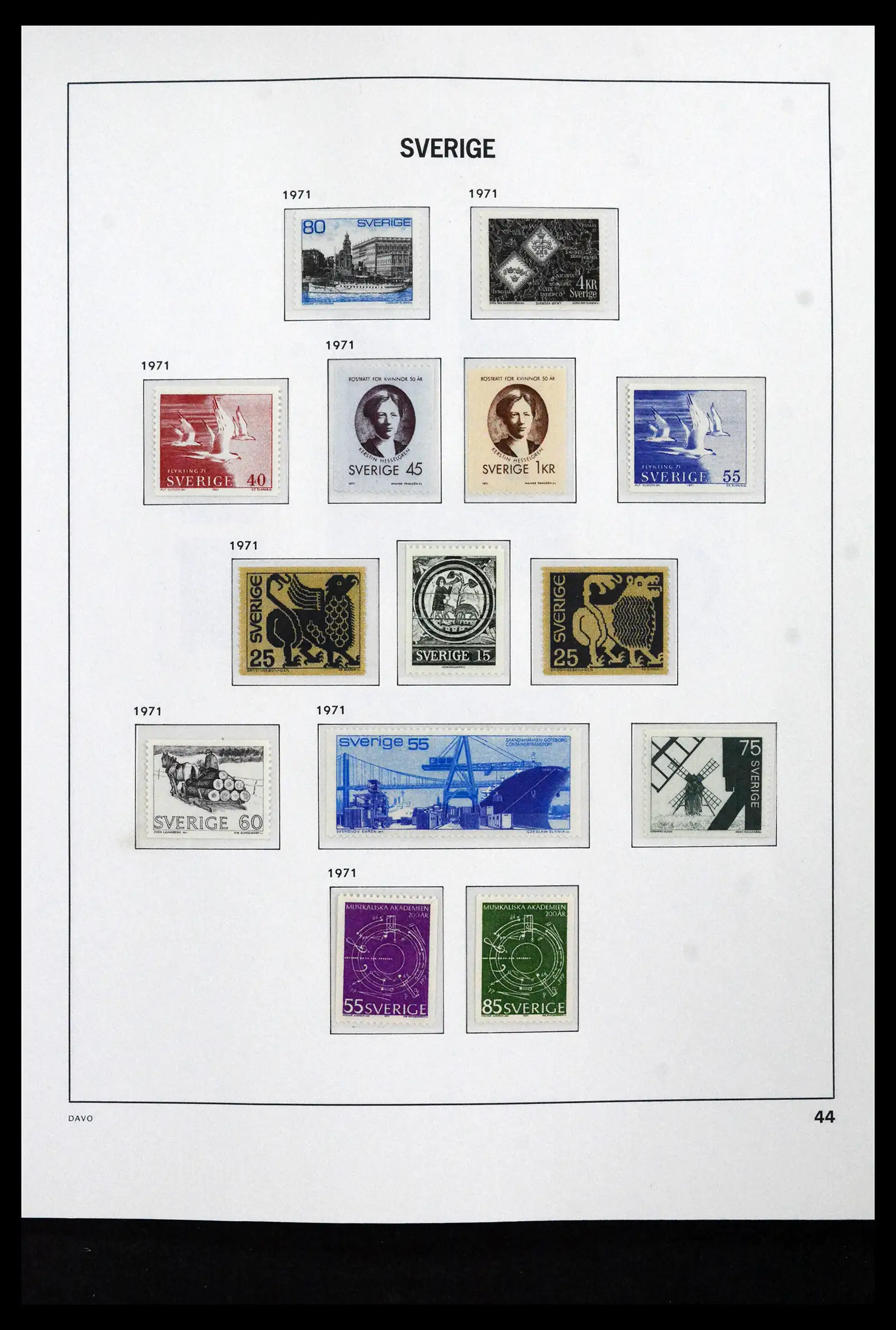 41946 0073 - Stamp collection 41946 Sweden 1855-1985.
