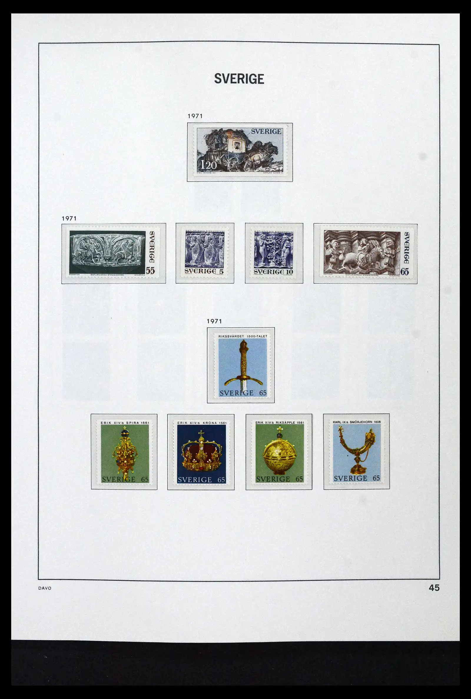 41946 0075 - Stamp collection 41946 Sweden 1855-1985.