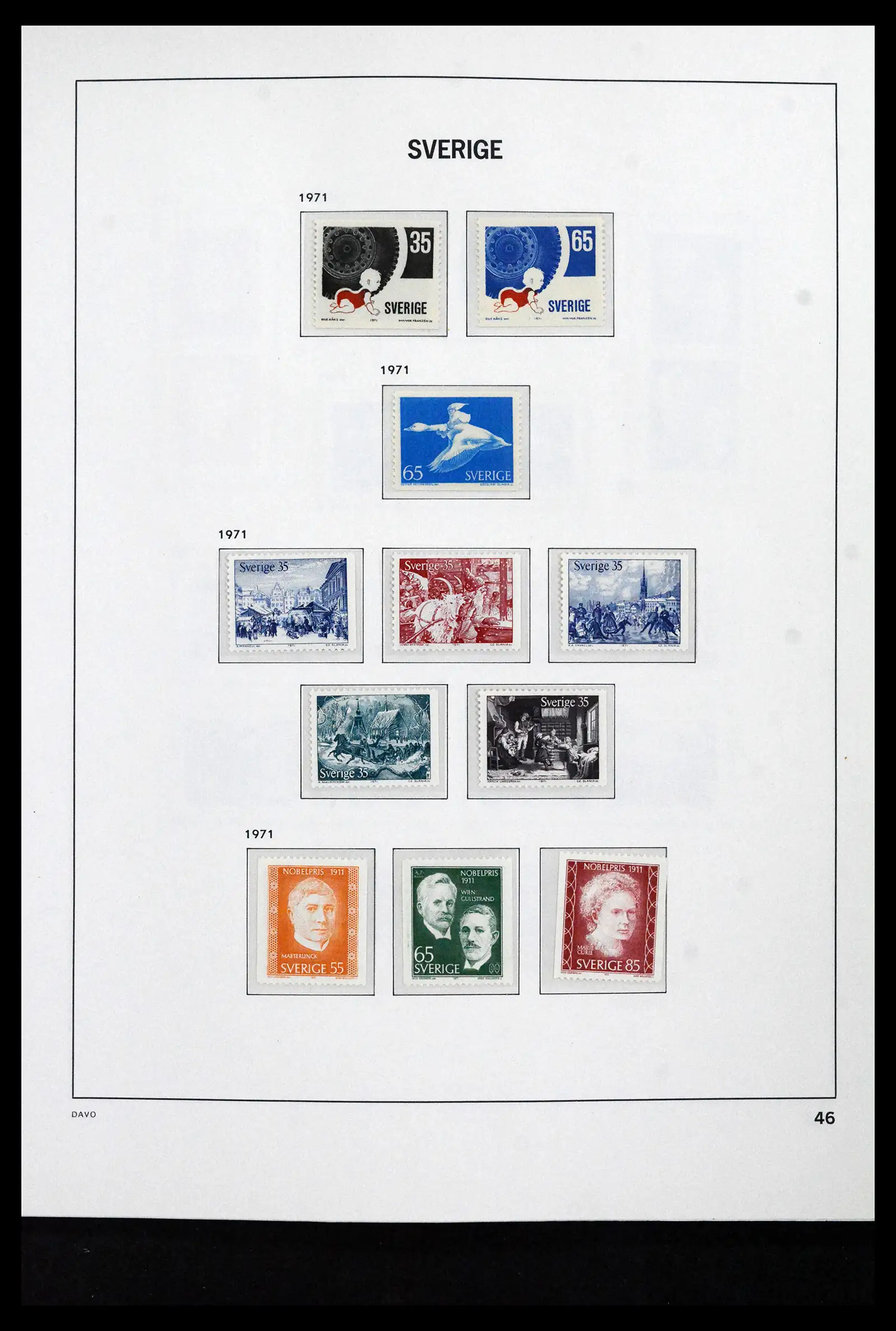 41946 0077 - Stamp collection 41946 Sweden 1855-1985.