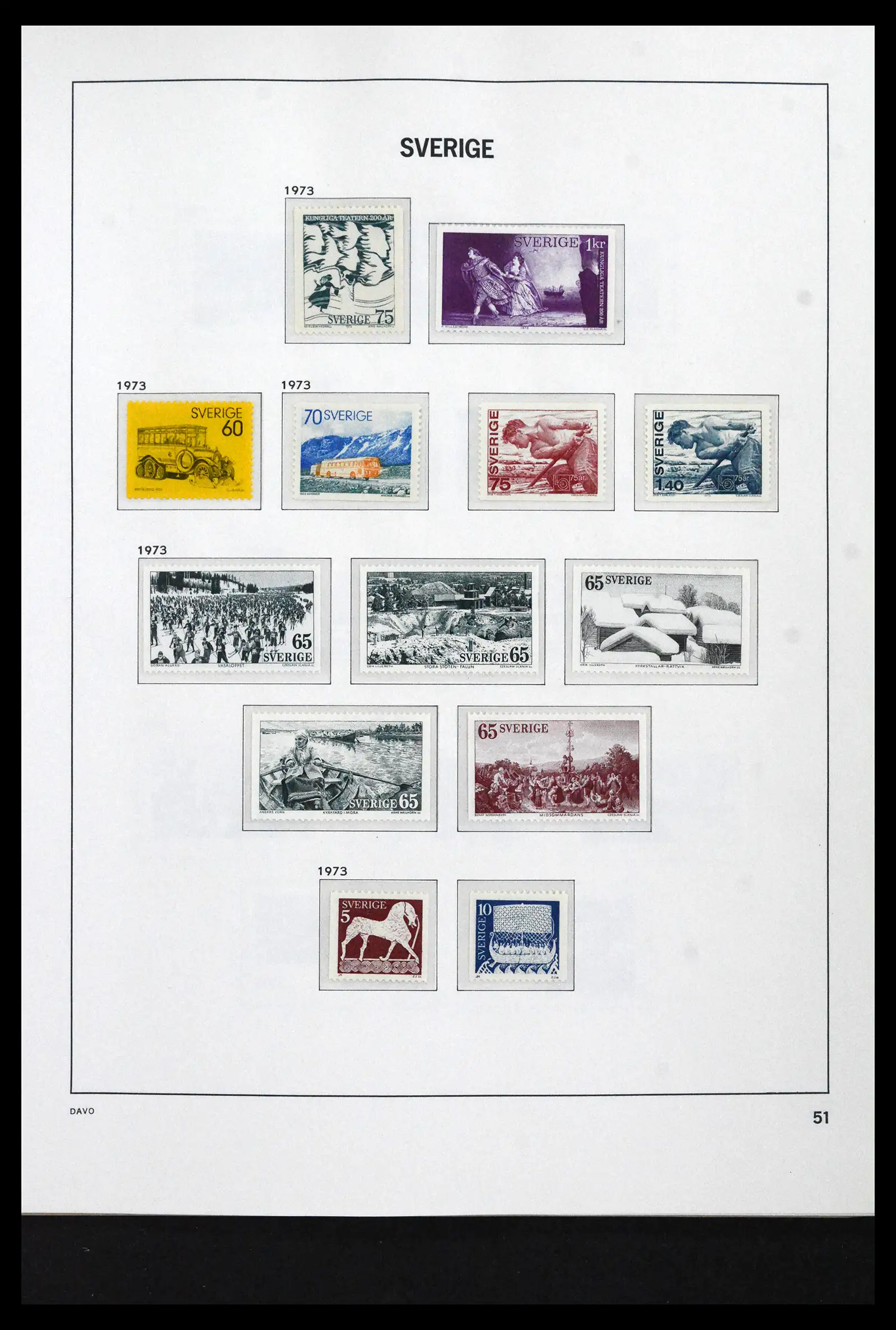 41946 0086 - Stamp collection 41946 Sweden 1855-1985.