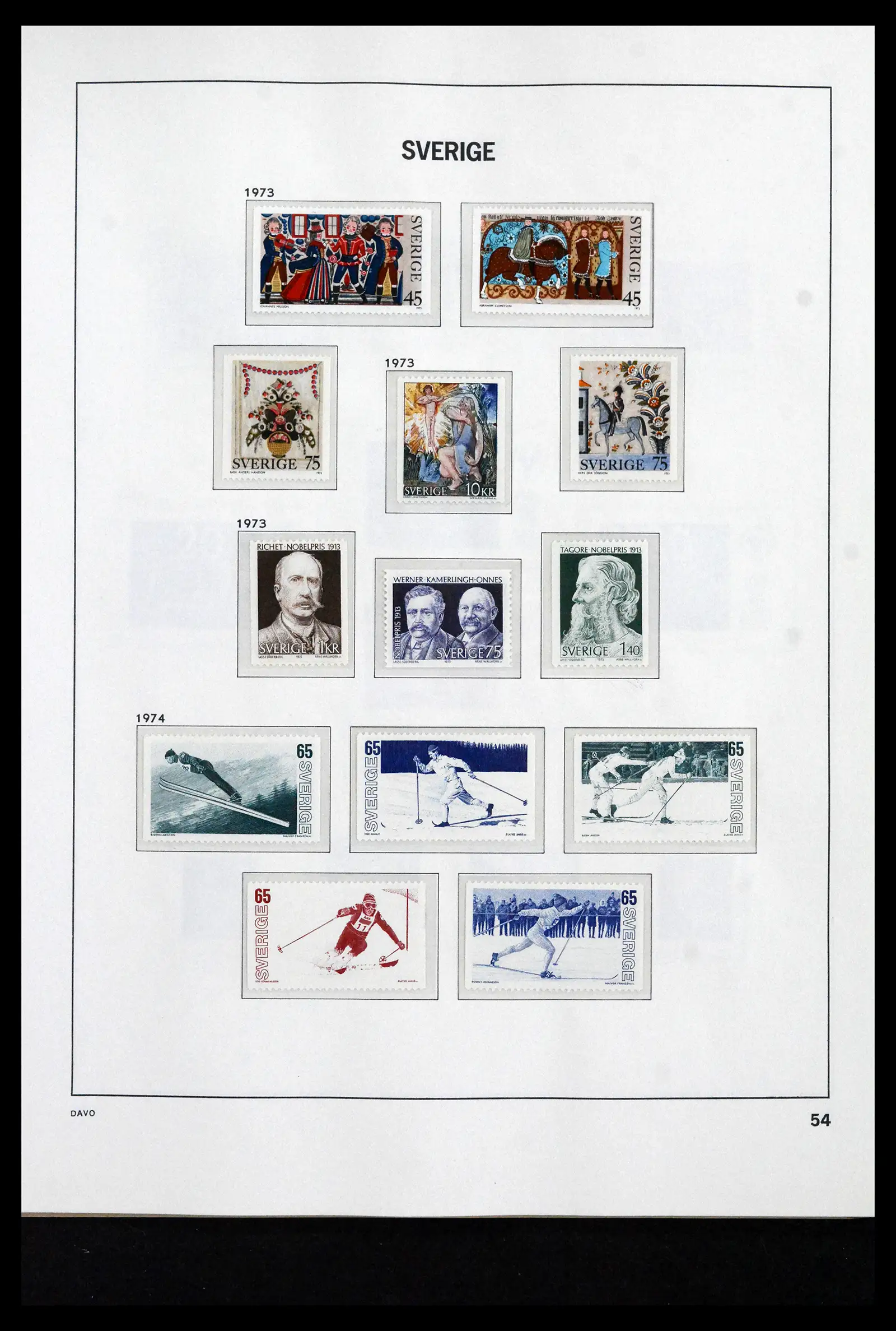 41946 0090 - Stamp collection 41946 Sweden 1855-1985.