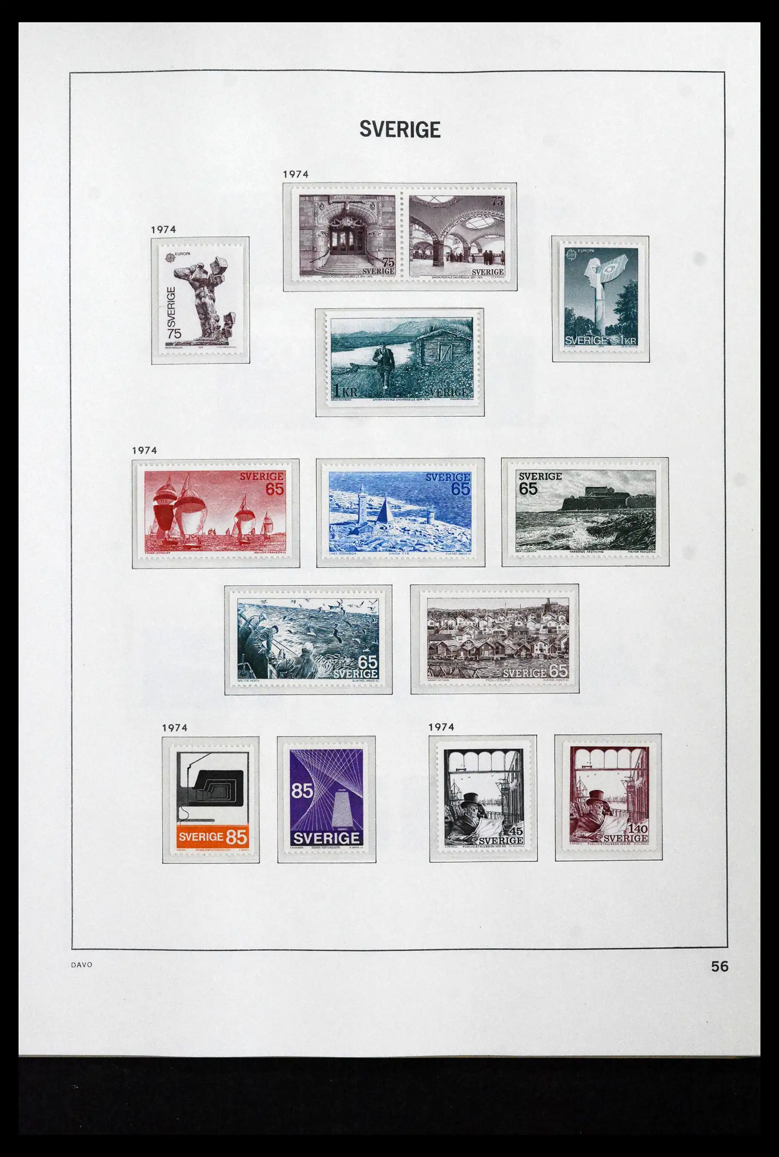 41946 0092 - Stamp collection 41946 Sweden 1855-1985.
