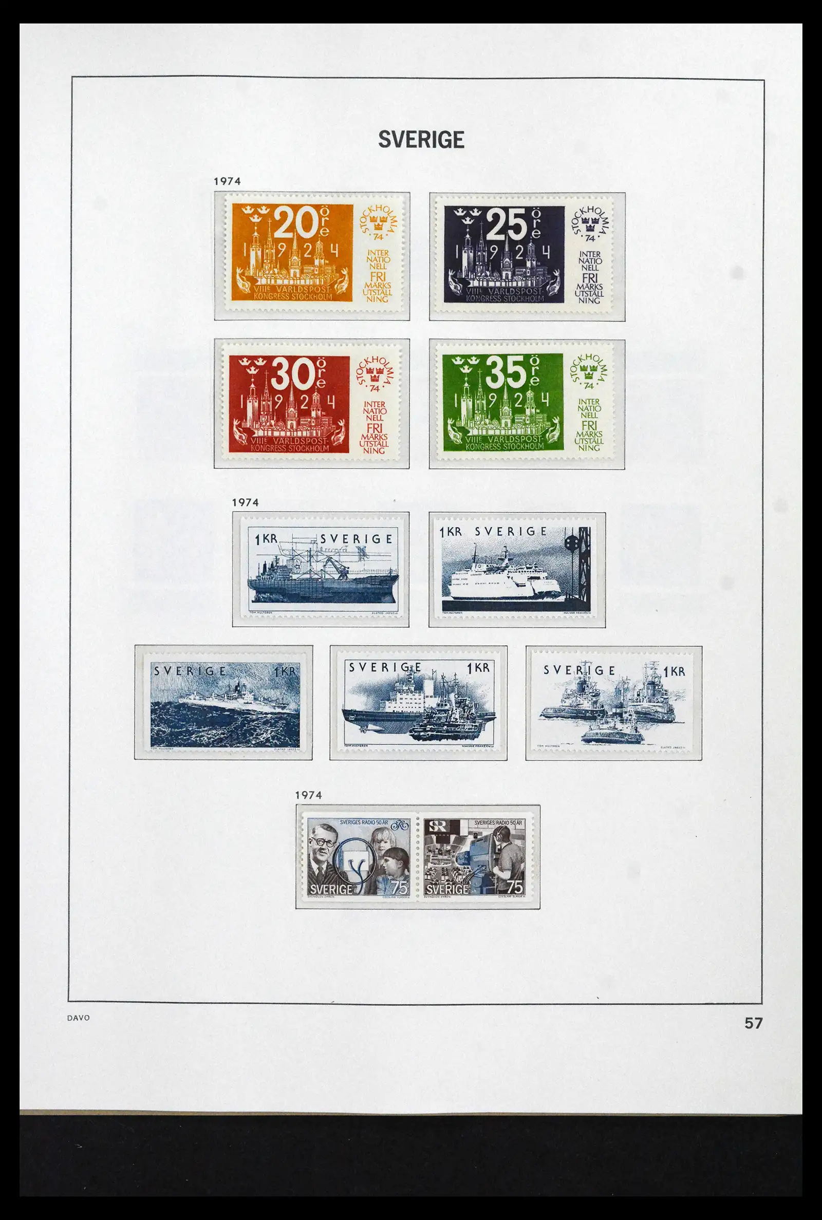 41946 0093 - Stamp collection 41946 Sweden 1855-1985.