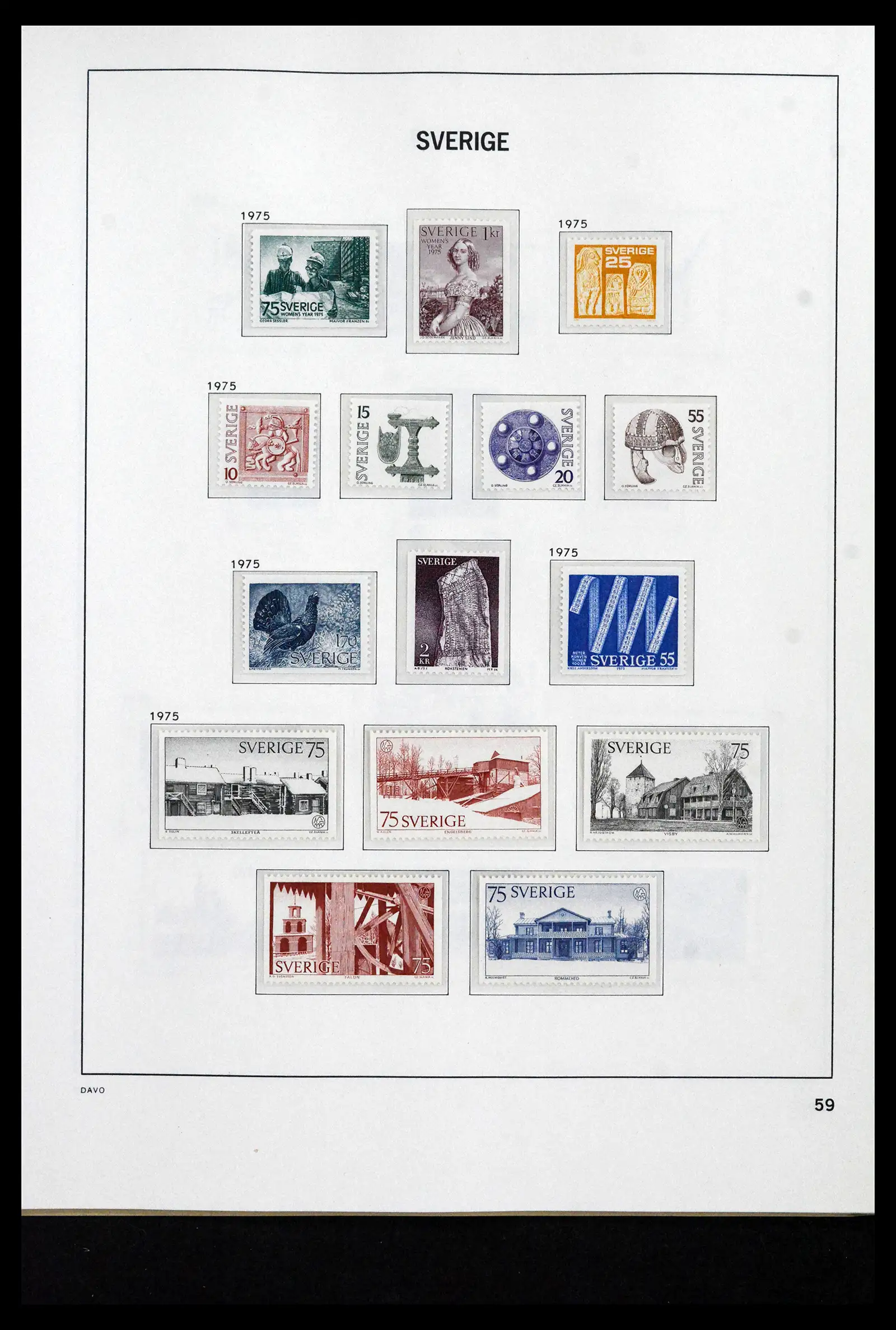 41946 0096 - Stamp collection 41946 Sweden 1855-1985.
