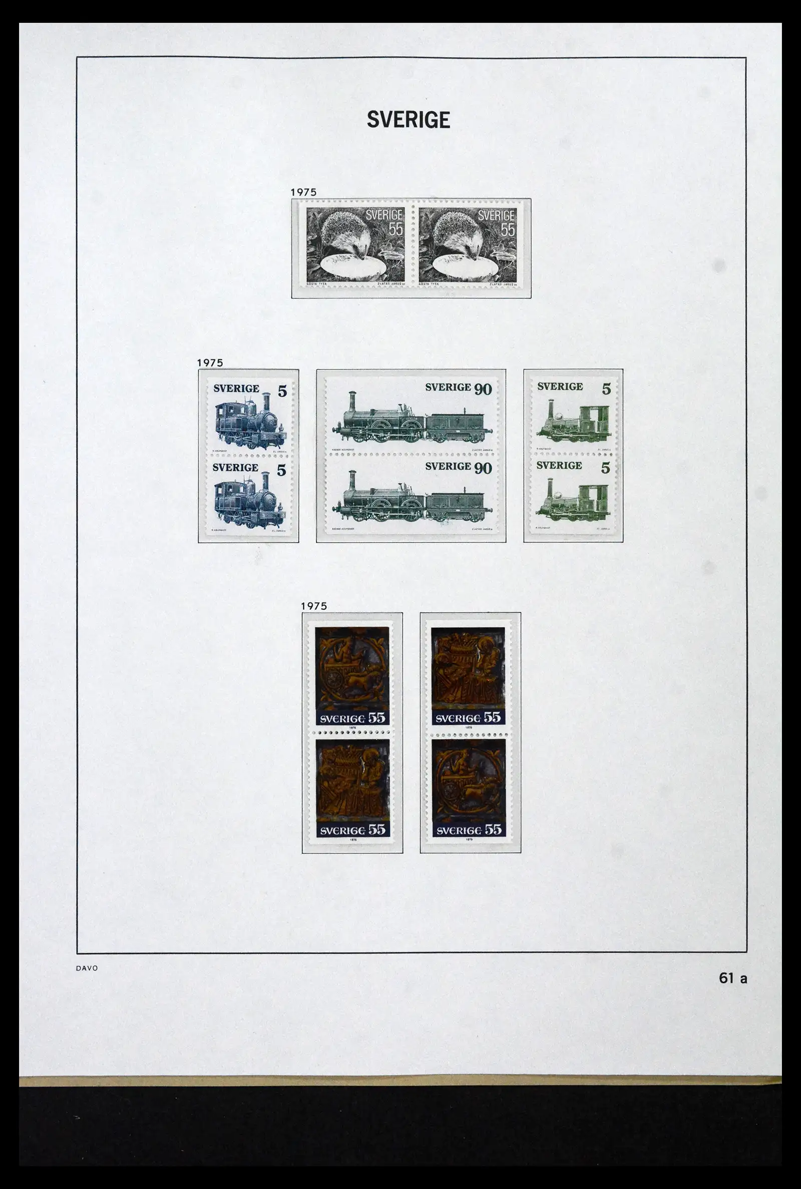 41946 0100 - Stamp collection 41946 Sweden 1855-1985.
