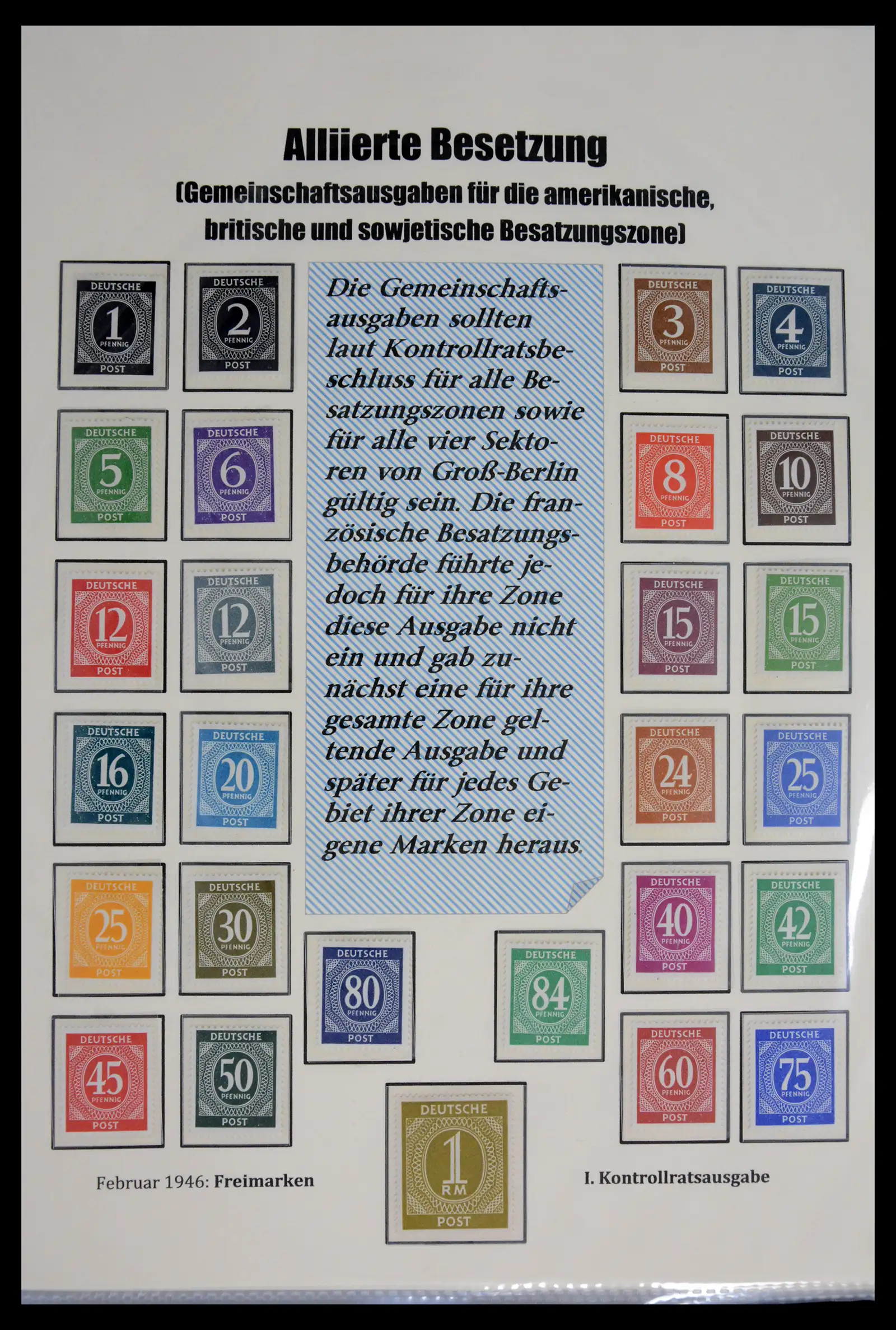 41968 0001 - Stamp collection 41968 German Zones 1945-1949.