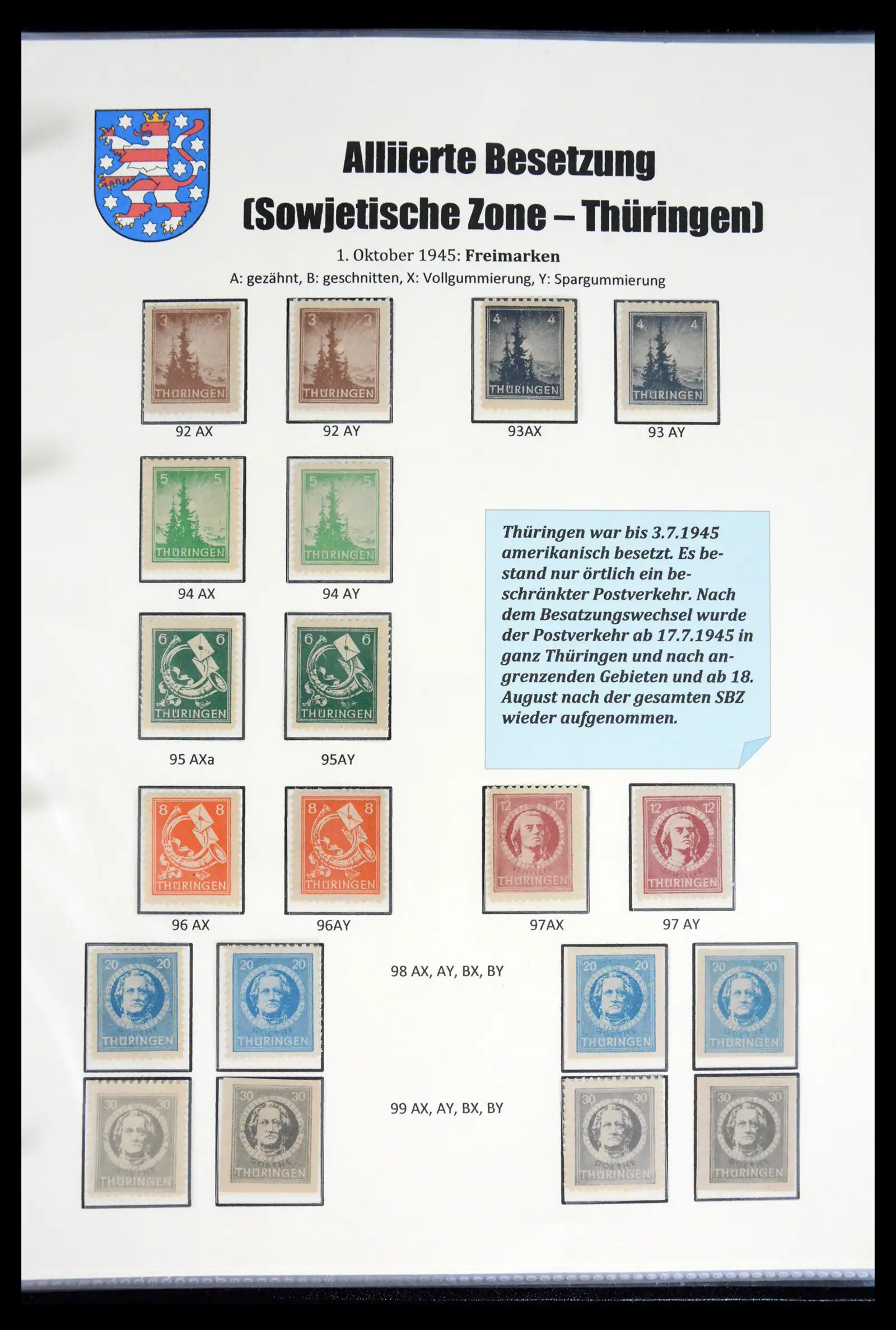 41968 0092 - Stamp collection 41968 German Zones 1945-1949.