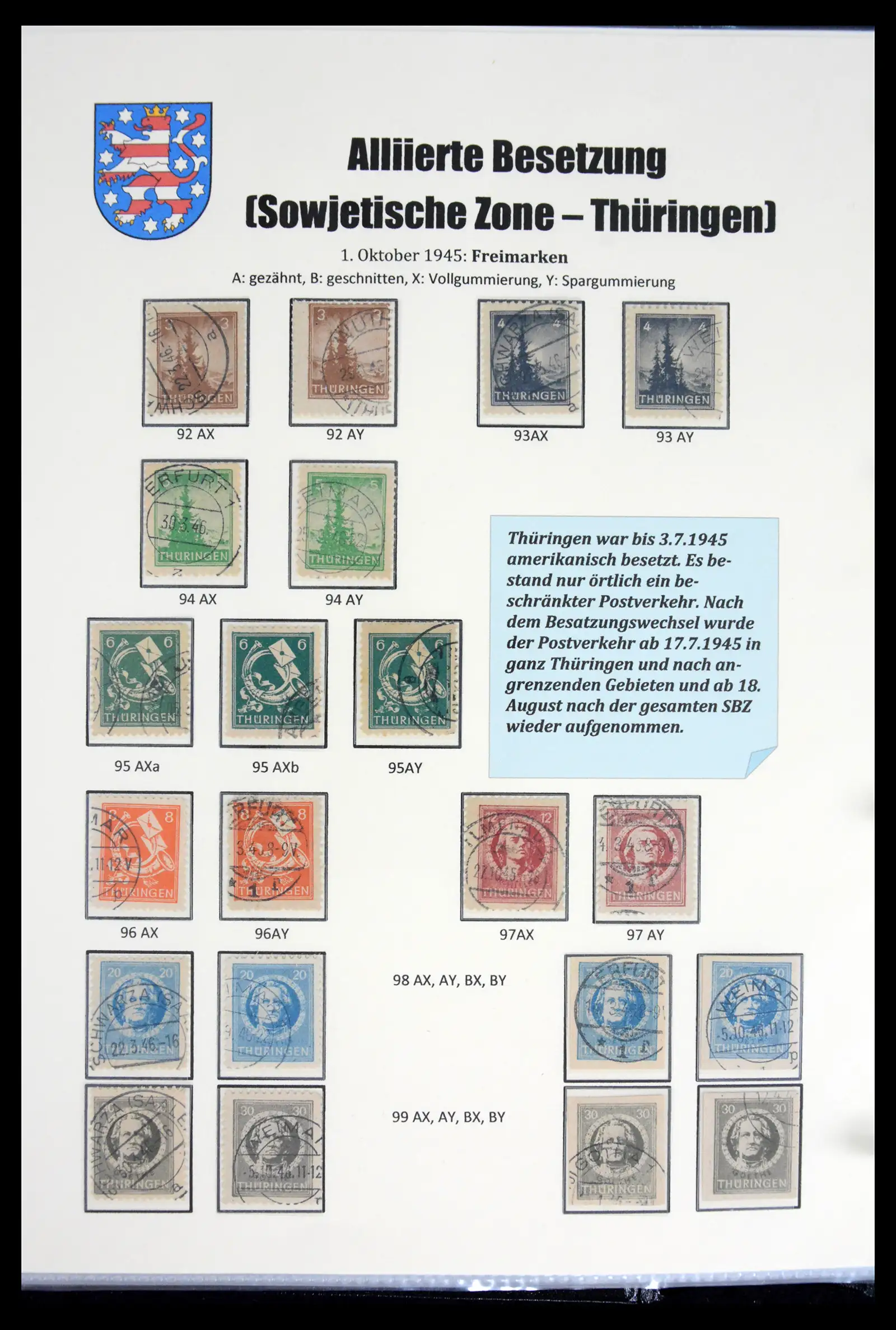 41968 0093 - Stamp collection 41968 German Zones 1945-1949.