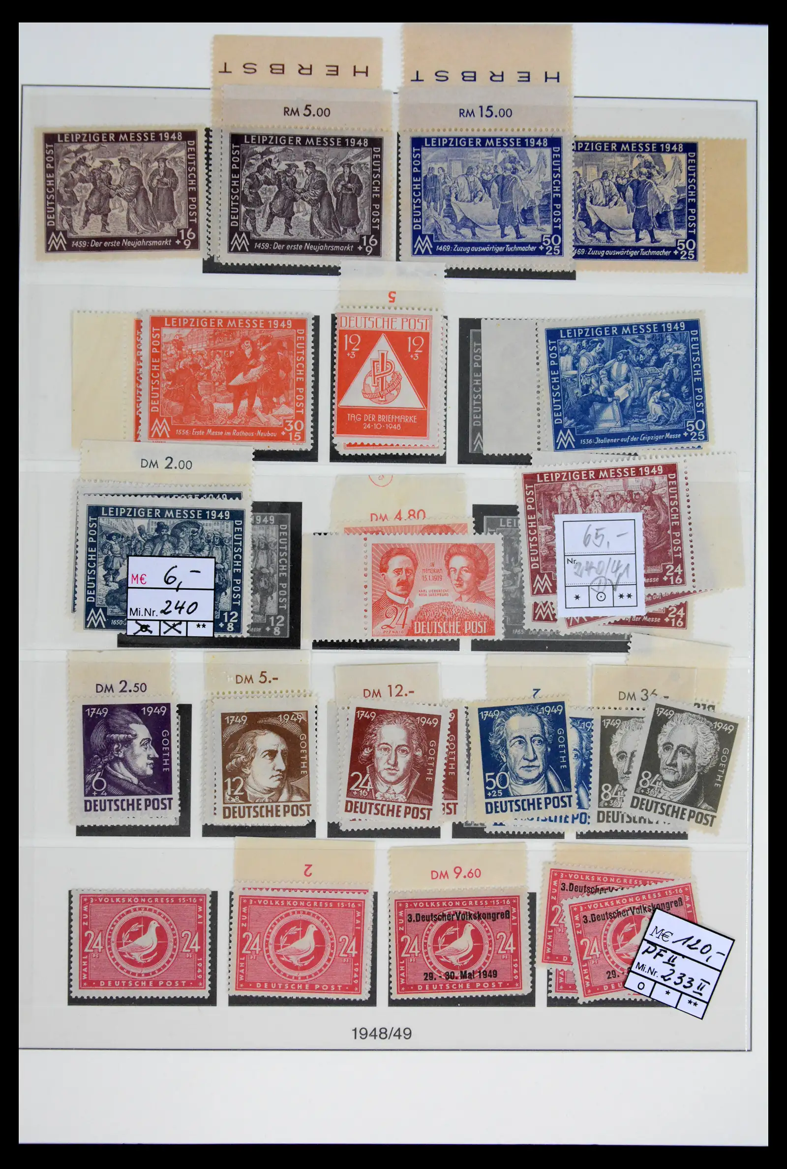 41969 0017 - Stamp collection 41969 Germany Sovjet Zone specialised 1945-1949.
