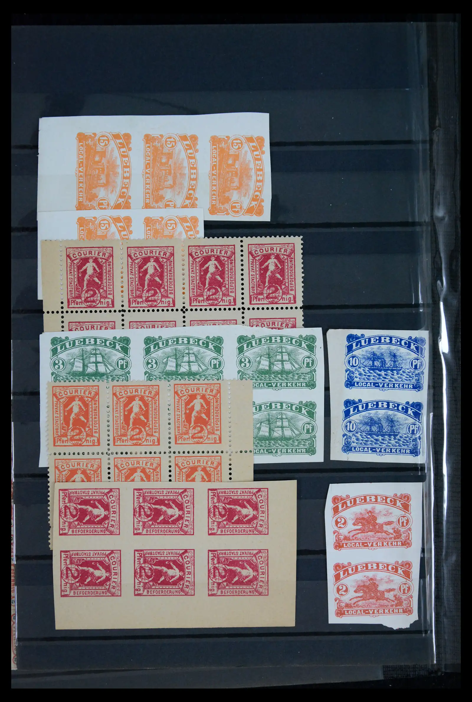 41971 0020 - Stamp collection 41971 Germany local post 1890-1900.