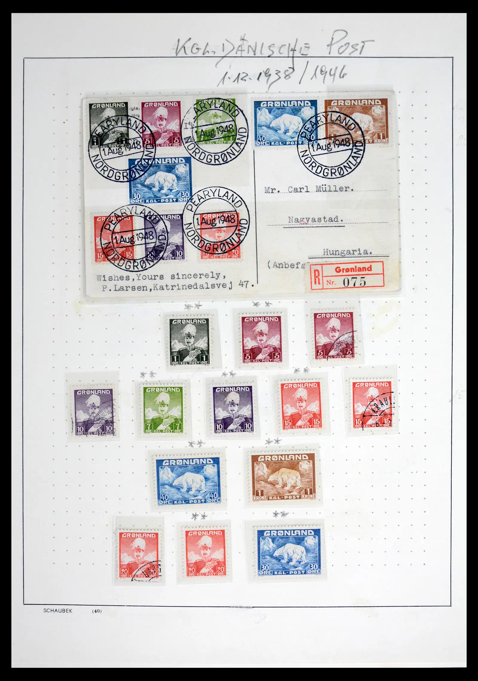 41972 0004 - Postzegelverzameling 41972 Groenland 1905-1985.