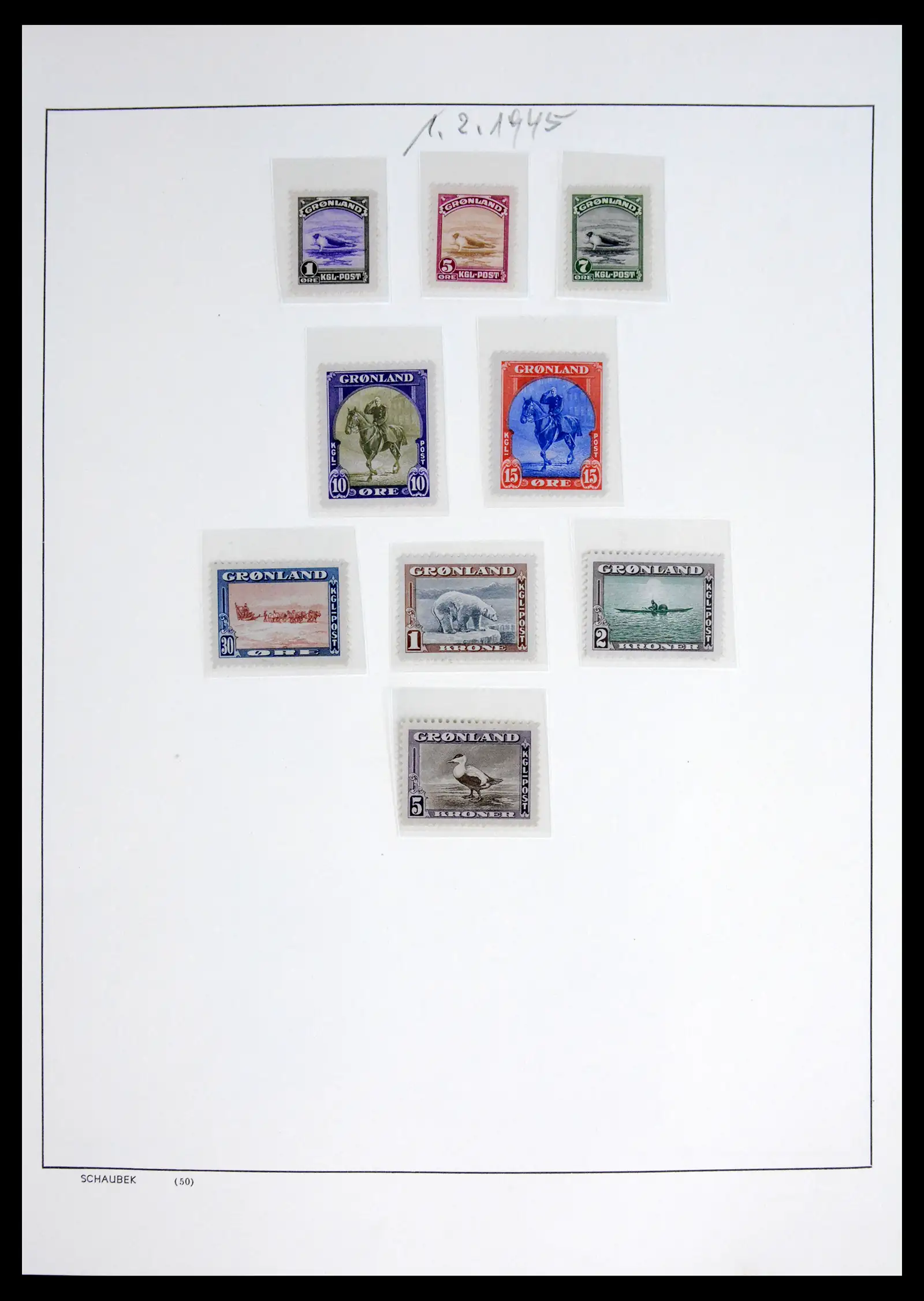 41972 0005 - Postzegelverzameling 41972 Groenland 1905-1985.