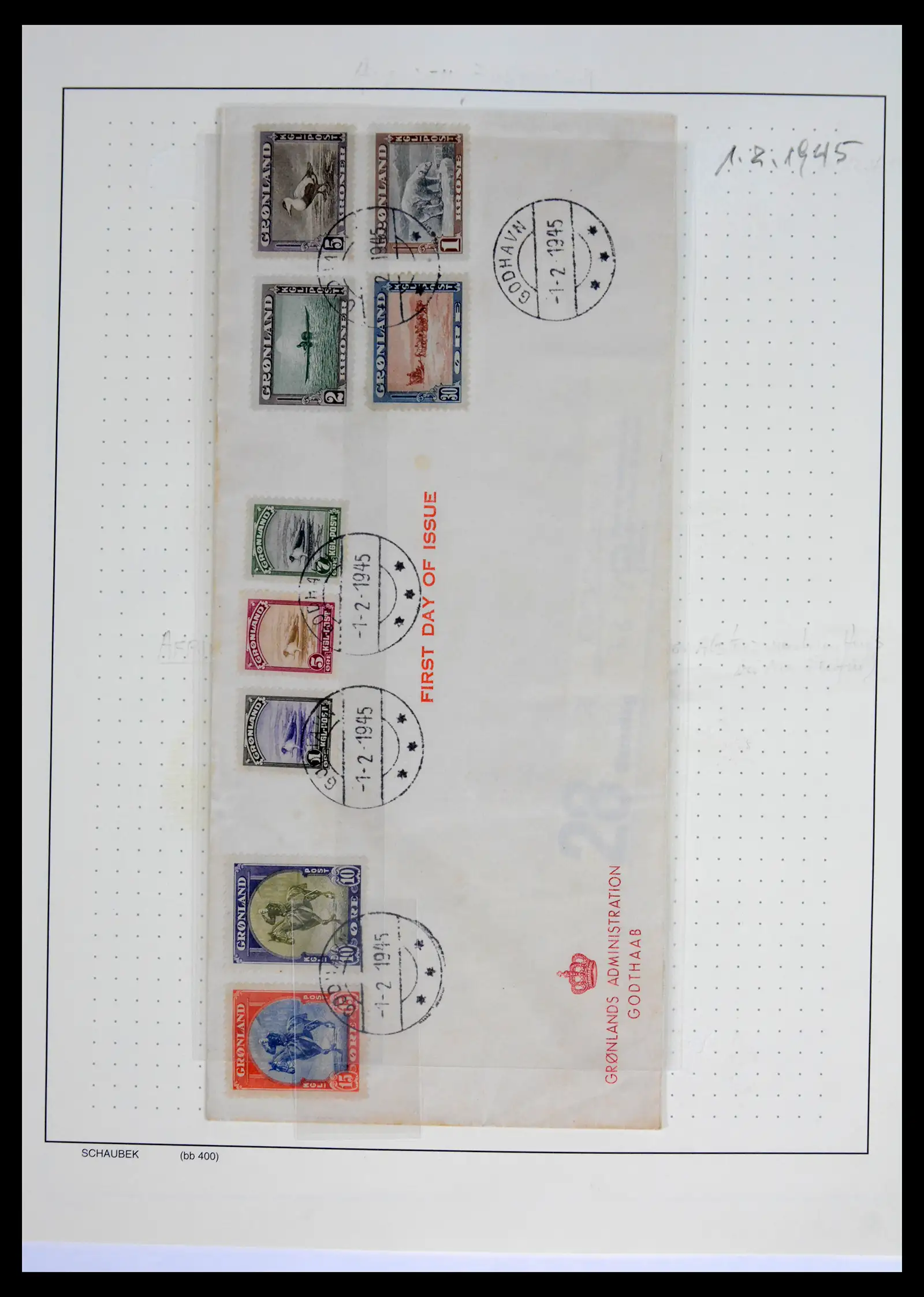41972 0006 - Postzegelverzameling 41972 Groenland 1905-1985.