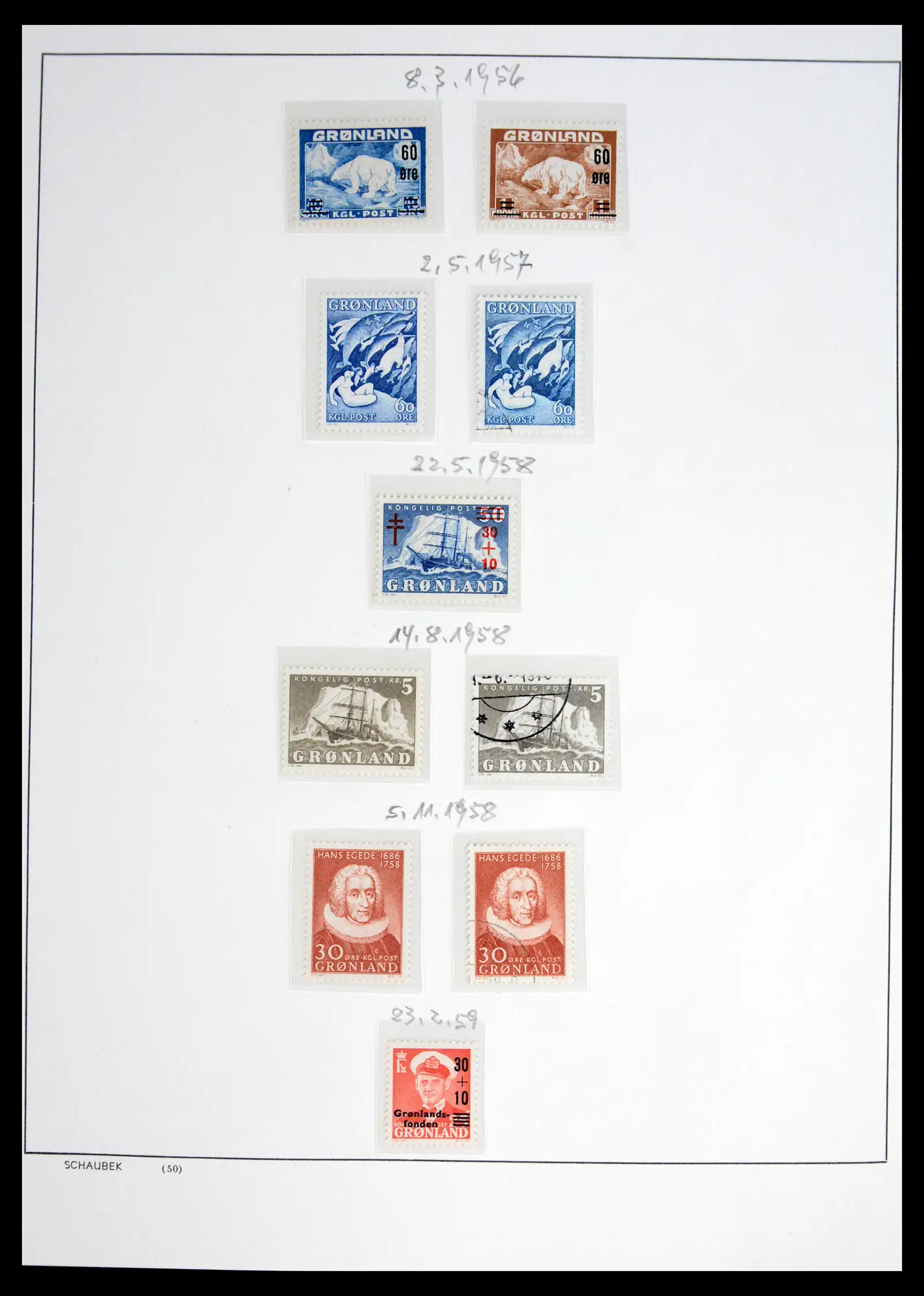 41972 0009 - Postzegelverzameling 41972 Groenland 1905-1985.