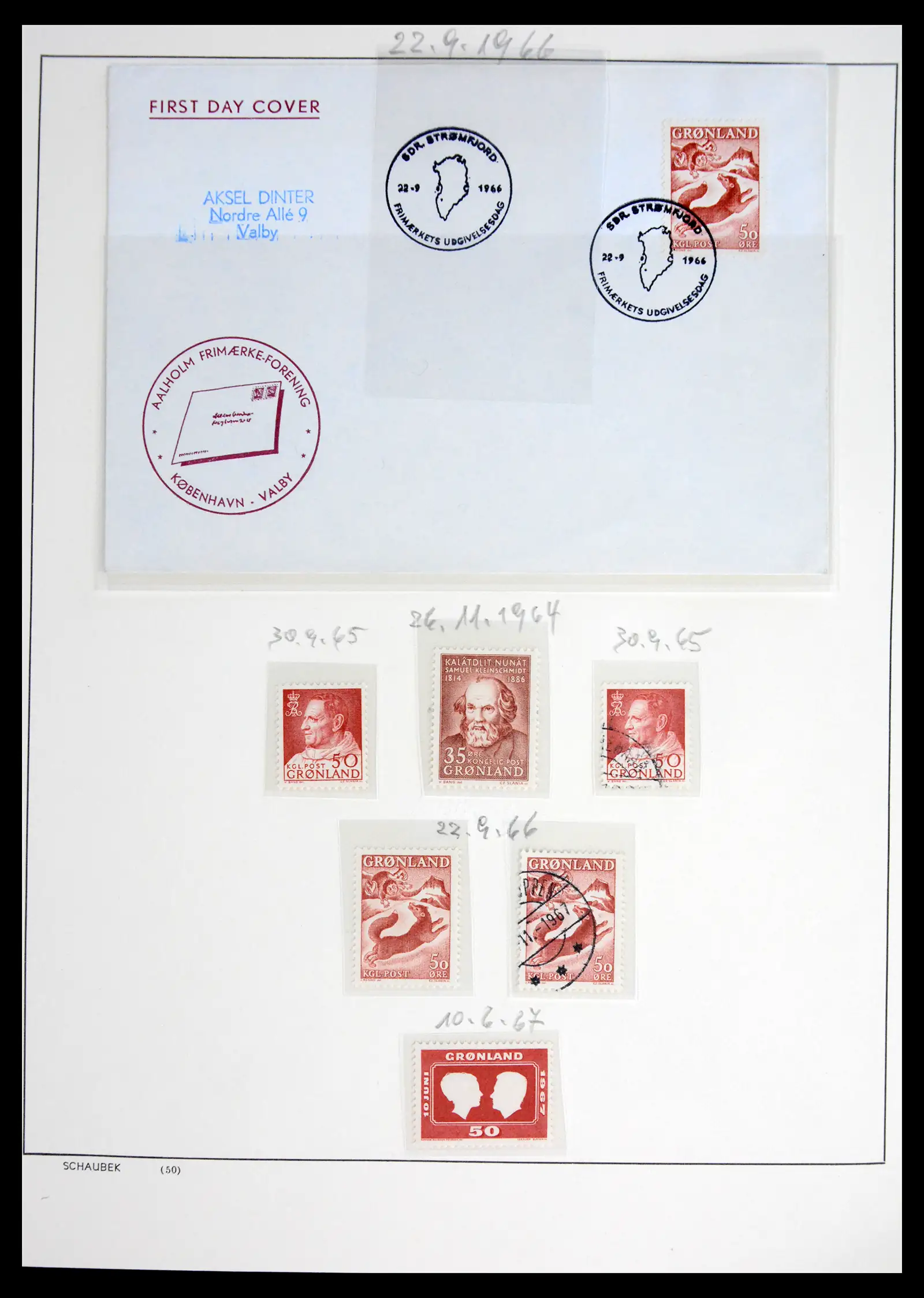 41972 0012 - Postzegelverzameling 41972 Groenland 1905-1985.