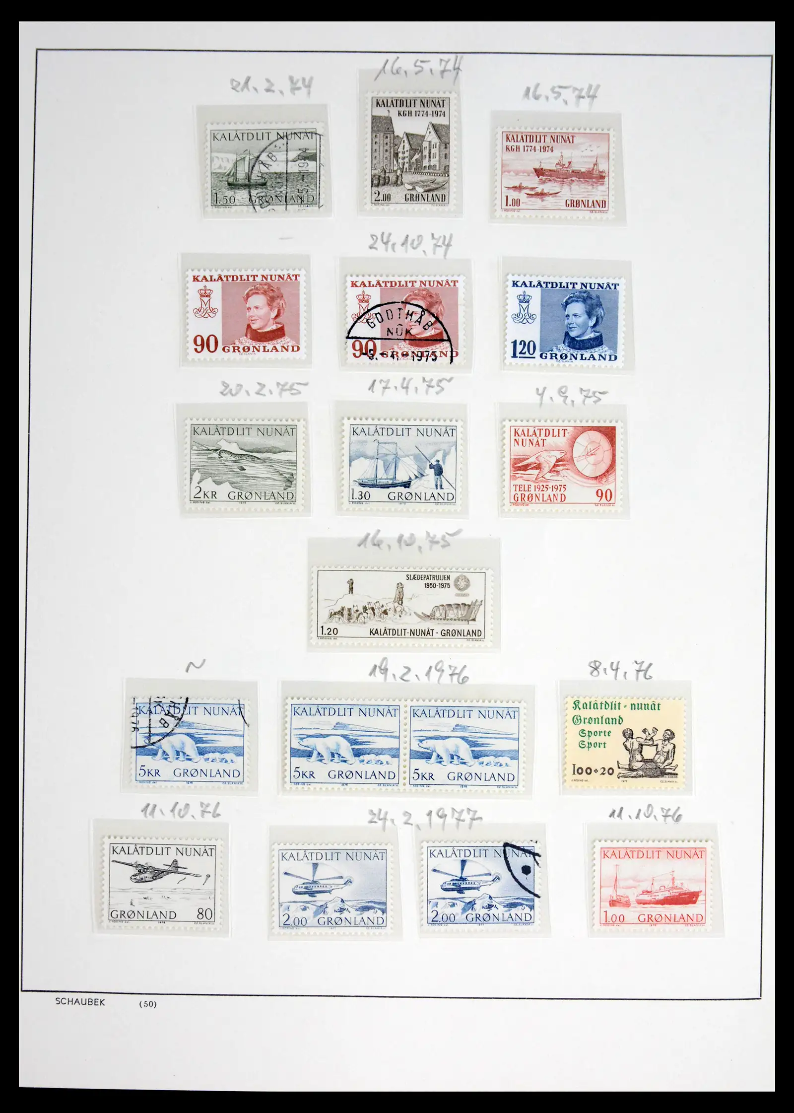 41972 0015 - Postzegelverzameling 41972 Groenland 1905-1985.