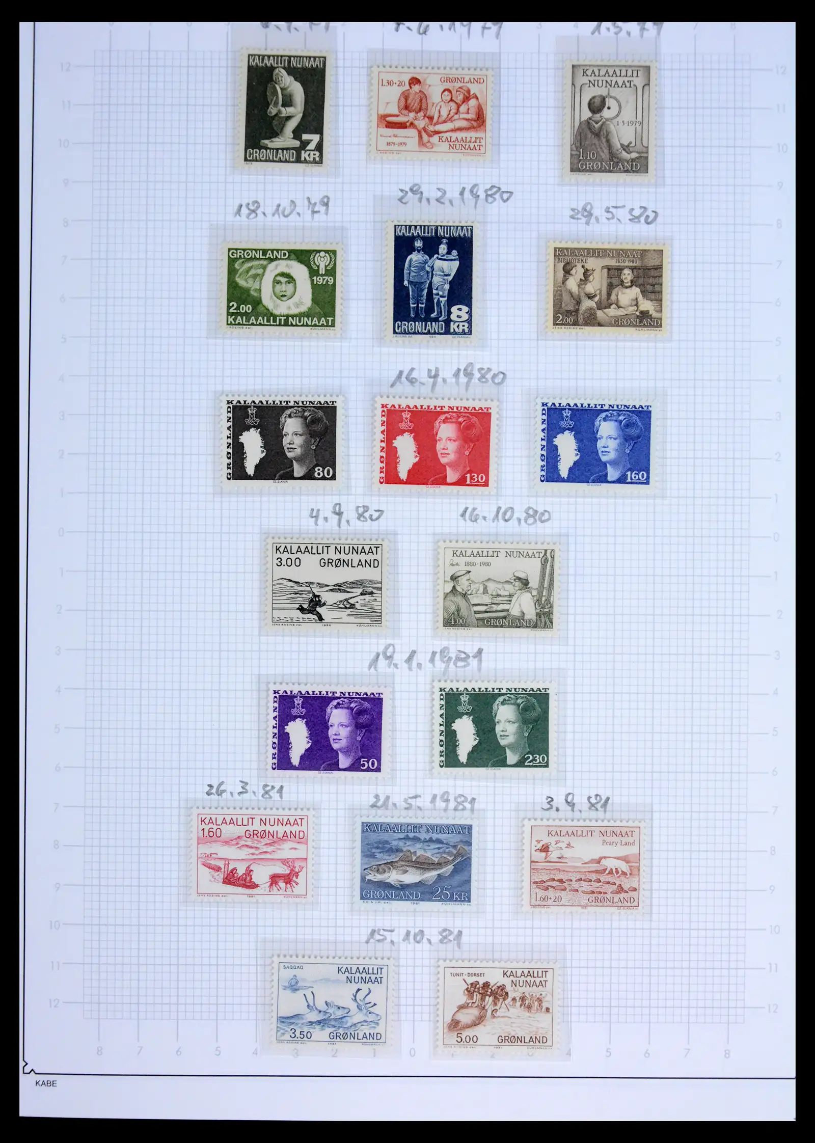 41972 0017 - Postzegelverzameling 41972 Groenland 1905-1985.