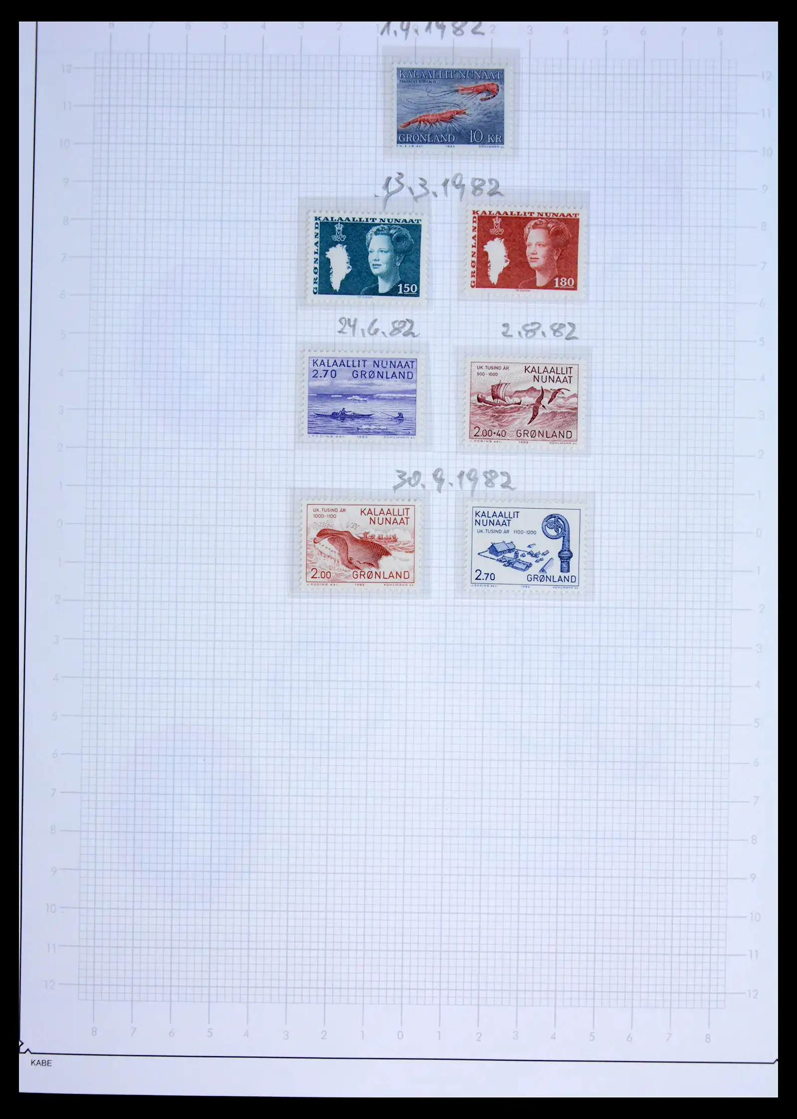 41972 0018 - Postzegelverzameling 41972 Groenland 1905-1985.