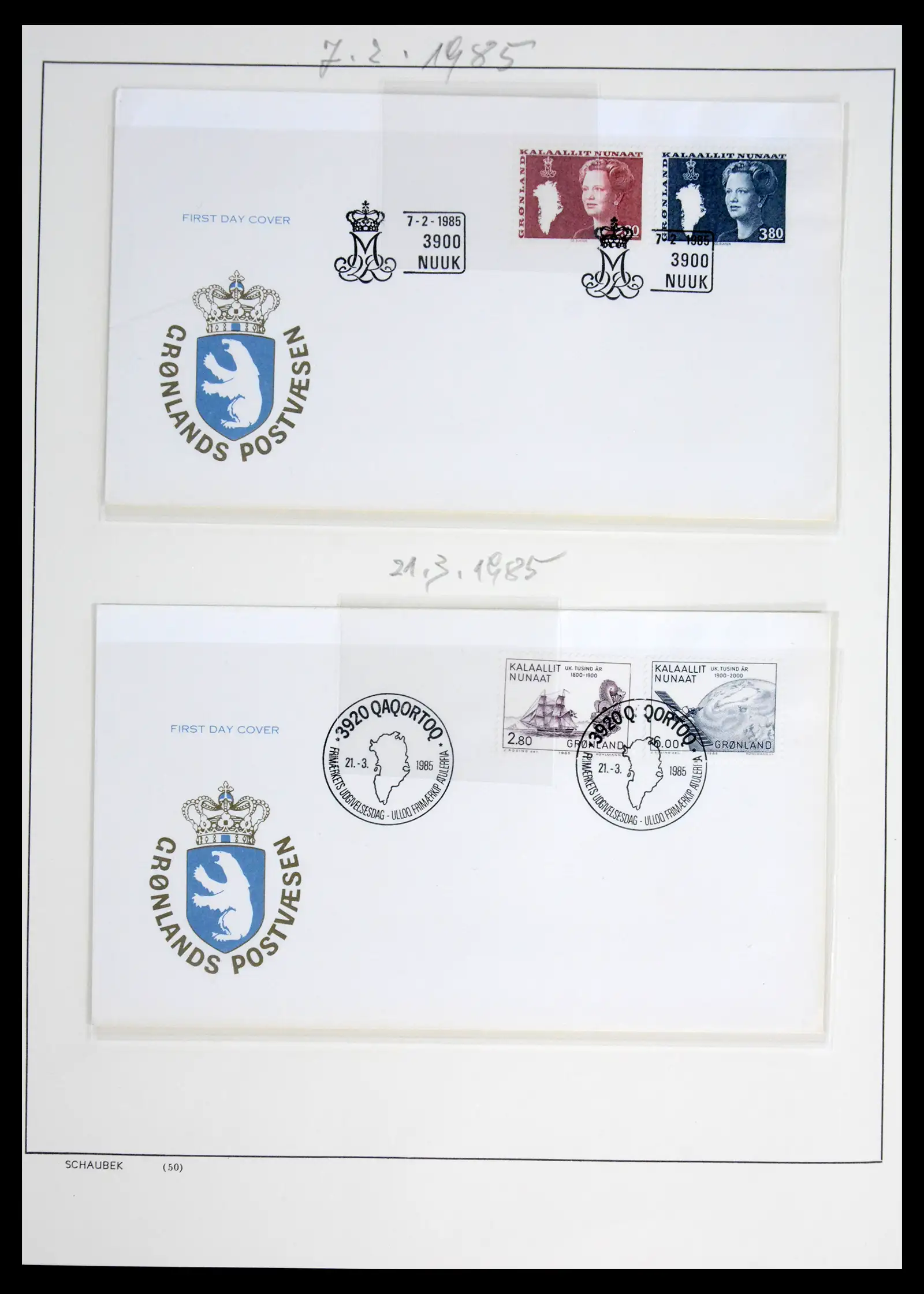 41972 0021 - Postzegelverzameling 41972 Groenland 1905-1985.