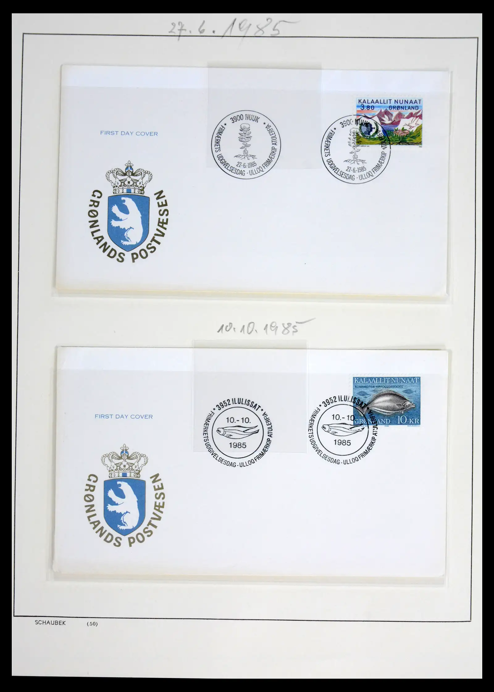 41972 0022 - Postzegelverzameling 41972 Groenland 1905-1985.