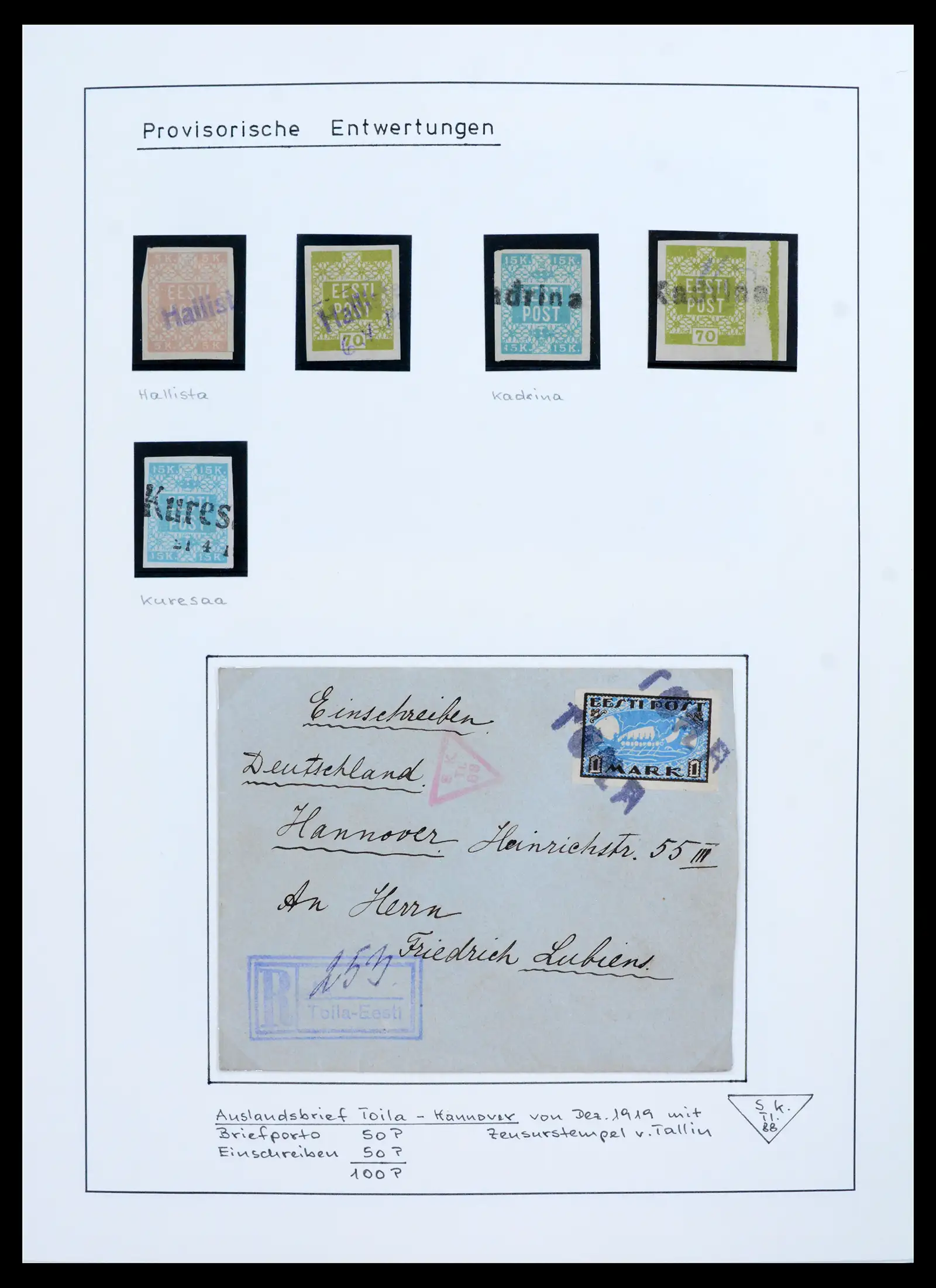 41983 0003 - Postzegelverzameling 41983 Baltische Staten 1897-1944.