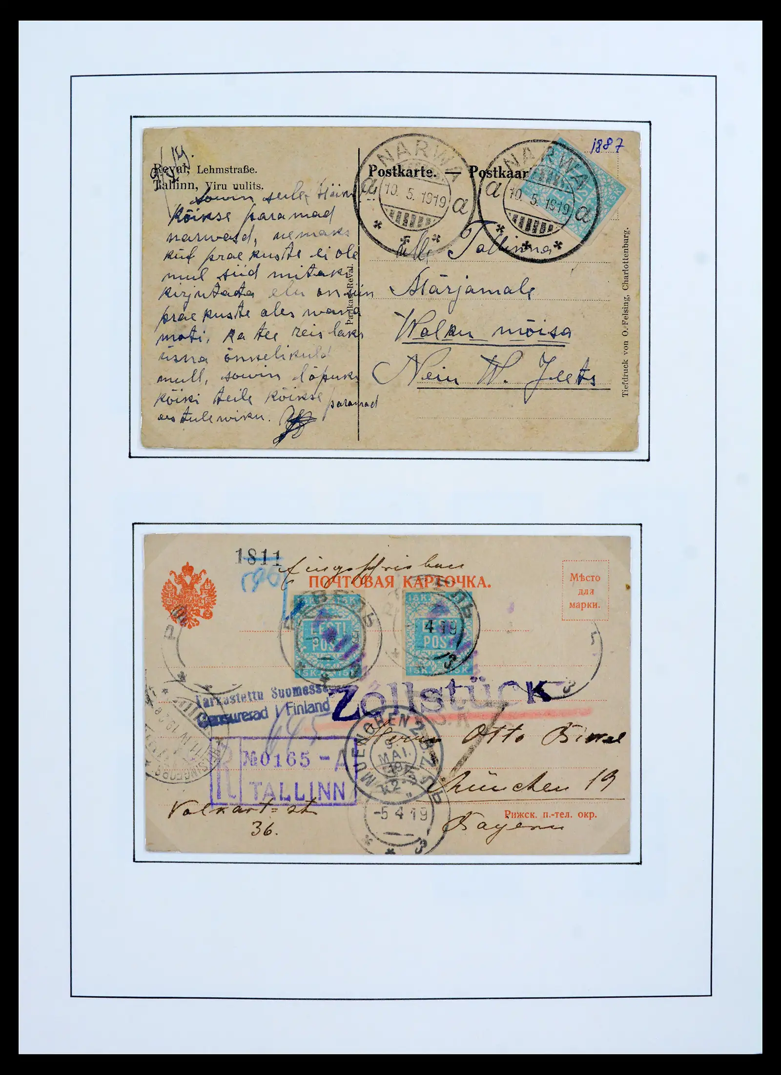 41983 0004 - Postzegelverzameling 41983 Baltische Staten 1897-1944.