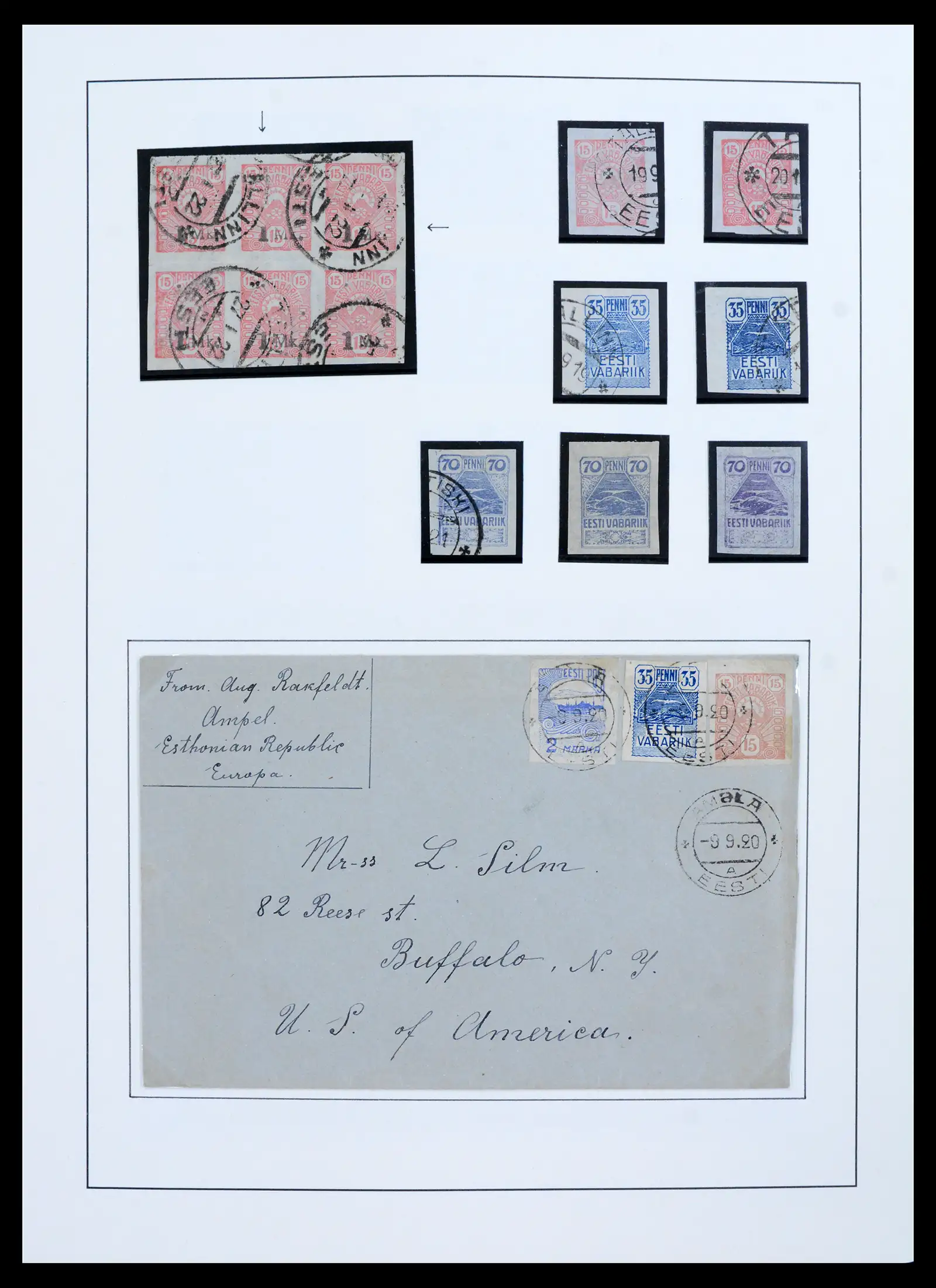 41983 0006 - Postzegelverzameling 41983 Baltische Staten 1897-1944.