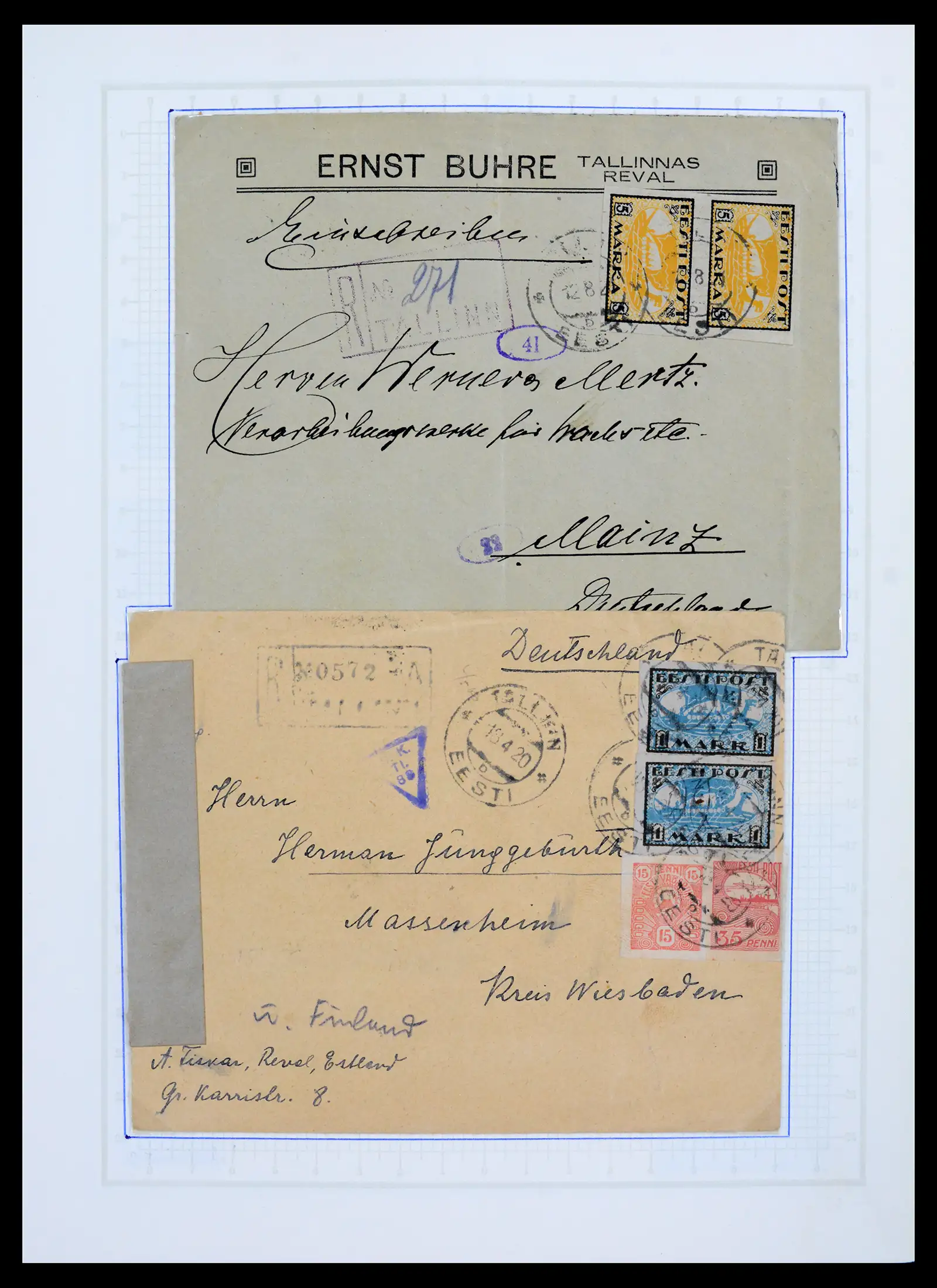 41983 0008 - Postzegelverzameling 41983 Baltische Staten 1897-1944.