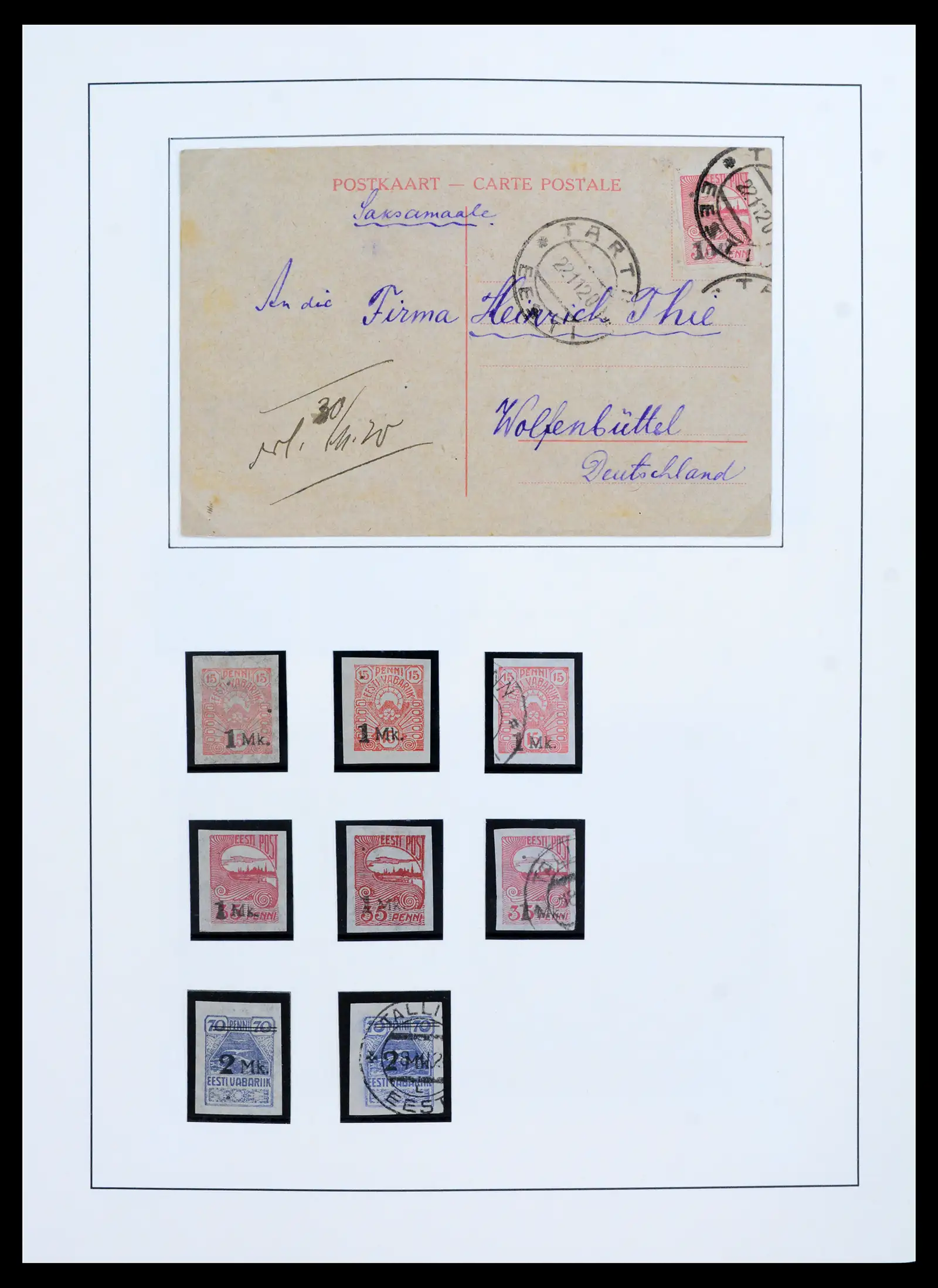 41983 0010 - Postzegelverzameling 41983 Baltische Staten 1897-1944.