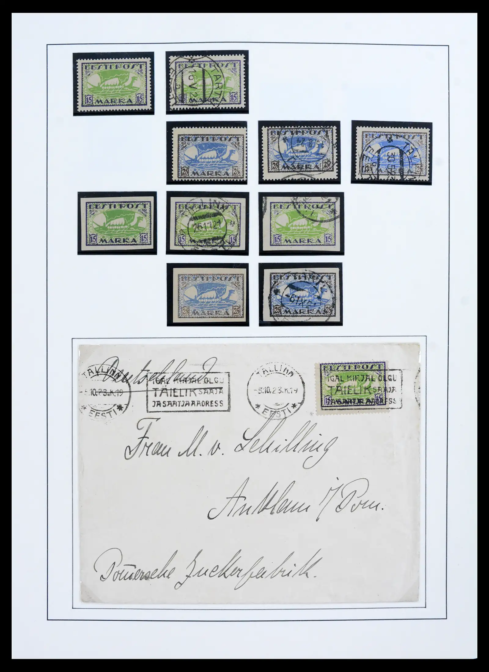 41983 0012 - Postzegelverzameling 41983 Baltische Staten 1897-1944.