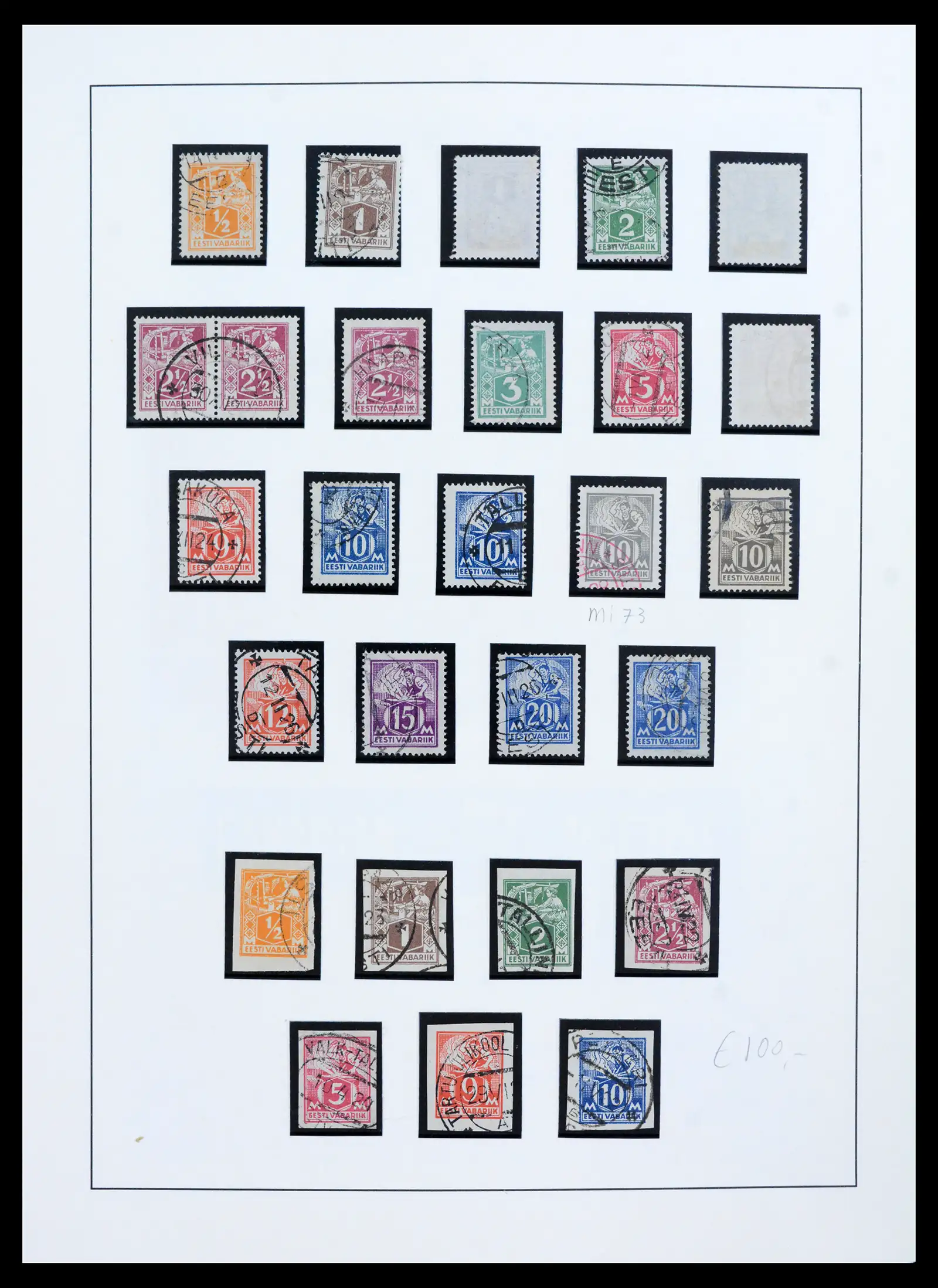 41983 0014 - Postzegelverzameling 41983 Baltische Staten 1897-1944.
