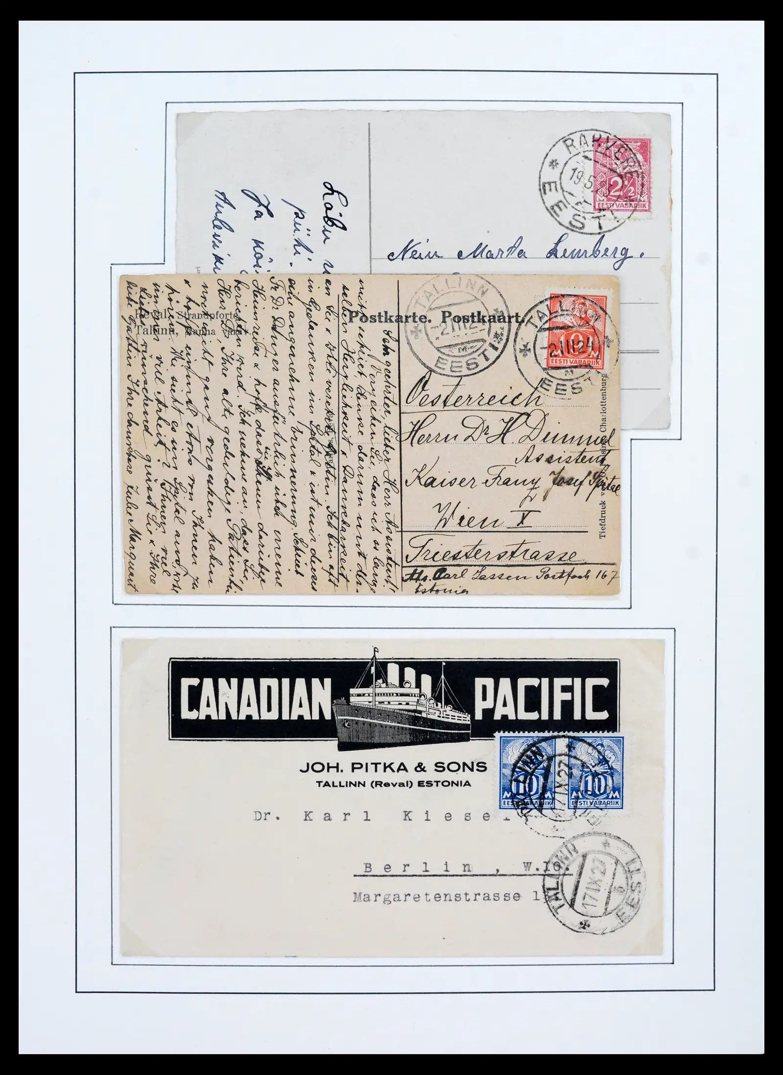 41983 0015 - Postzegelverzameling 41983 Baltische Staten 1897-1944.