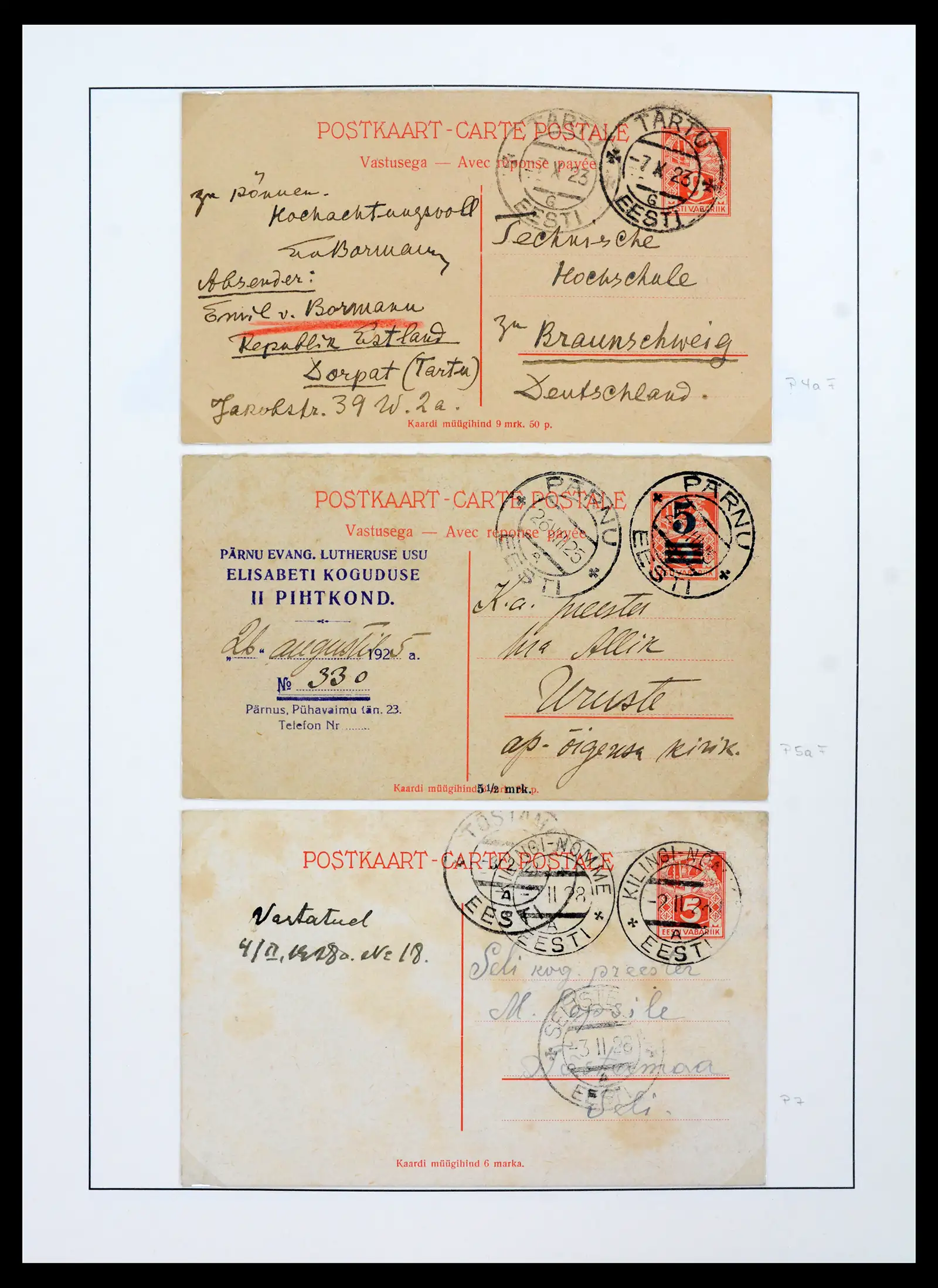 41983 0017 - Postzegelverzameling 41983 Baltische Staten 1897-1944.