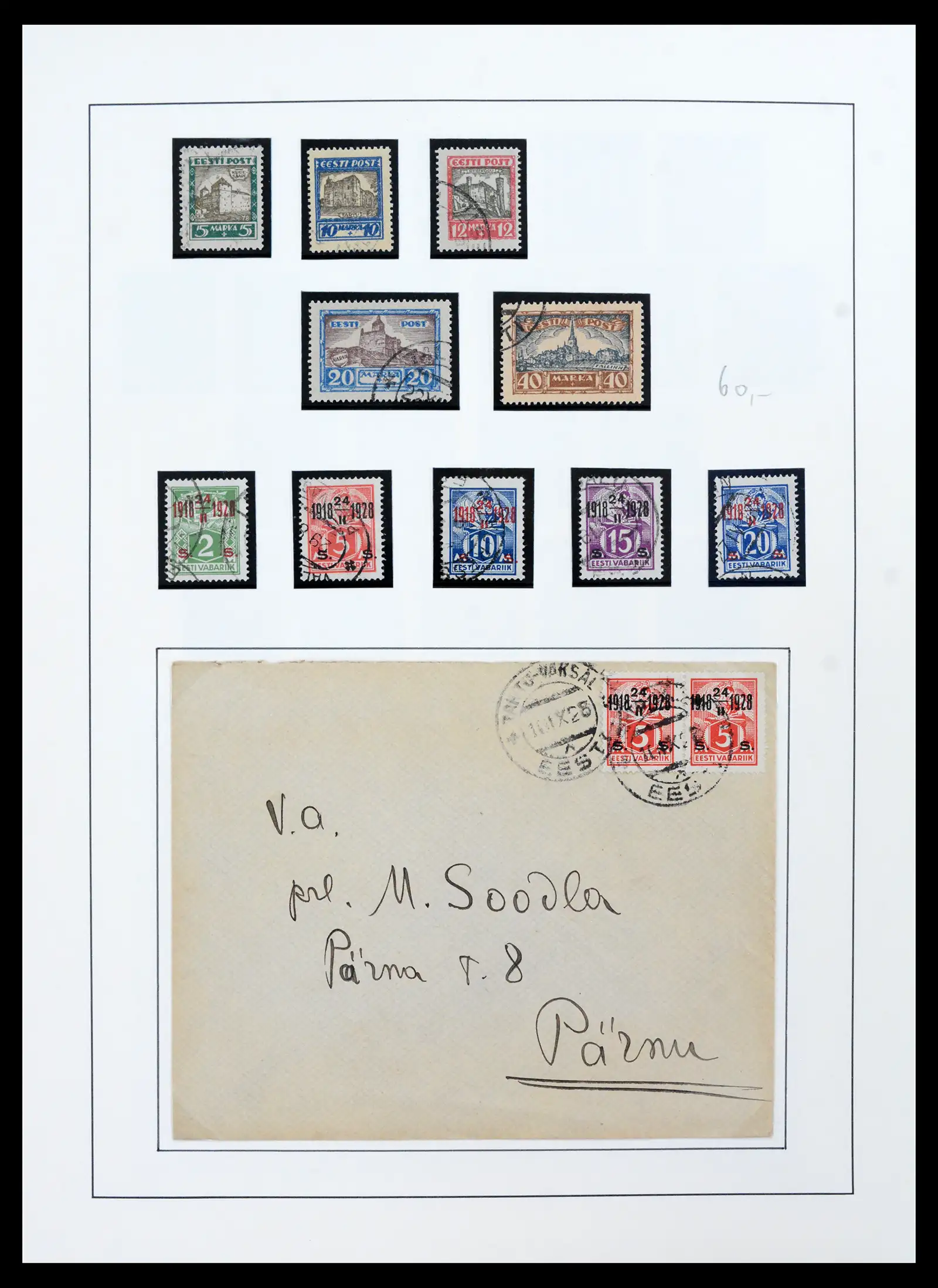 41983 0021 - Postzegelverzameling 41983 Baltische Staten 1897-1944.