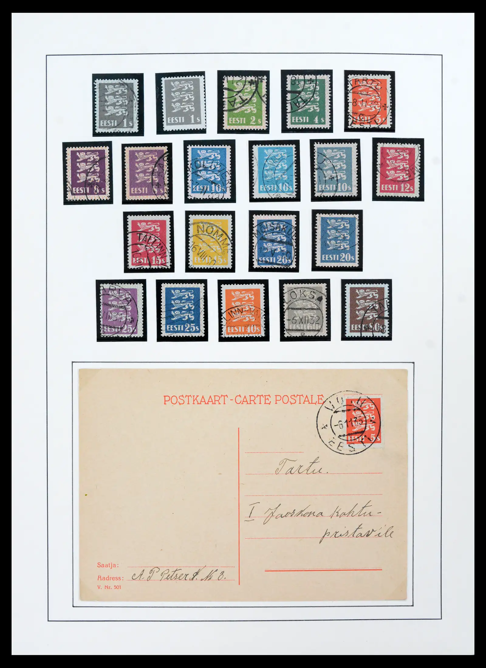41983 0022 - Postzegelverzameling 41983 Baltische Staten 1897-1944.