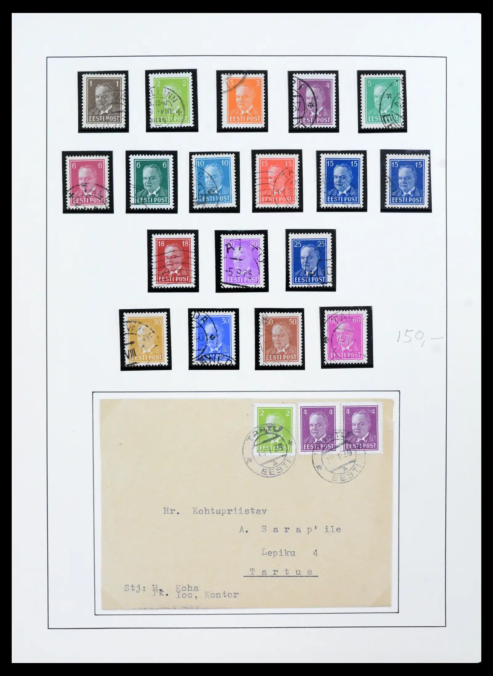 41983 0028 - Postzegelverzameling 41983 Baltische Staten 1897-1944.
