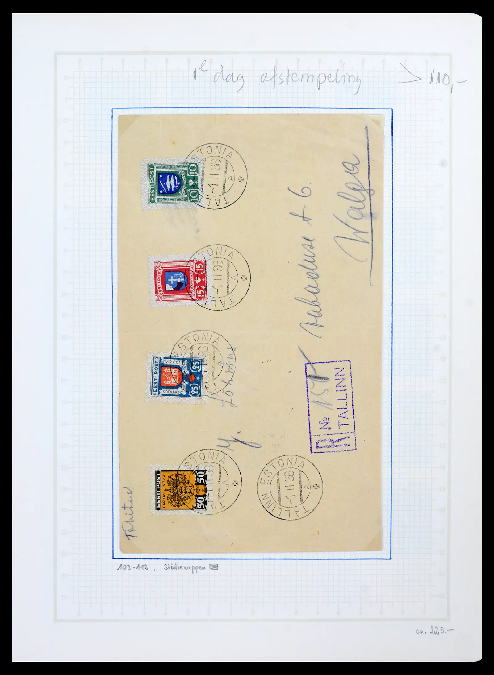 41983 0032 - Postzegelverzameling 41983 Baltische Staten 1897-1944.