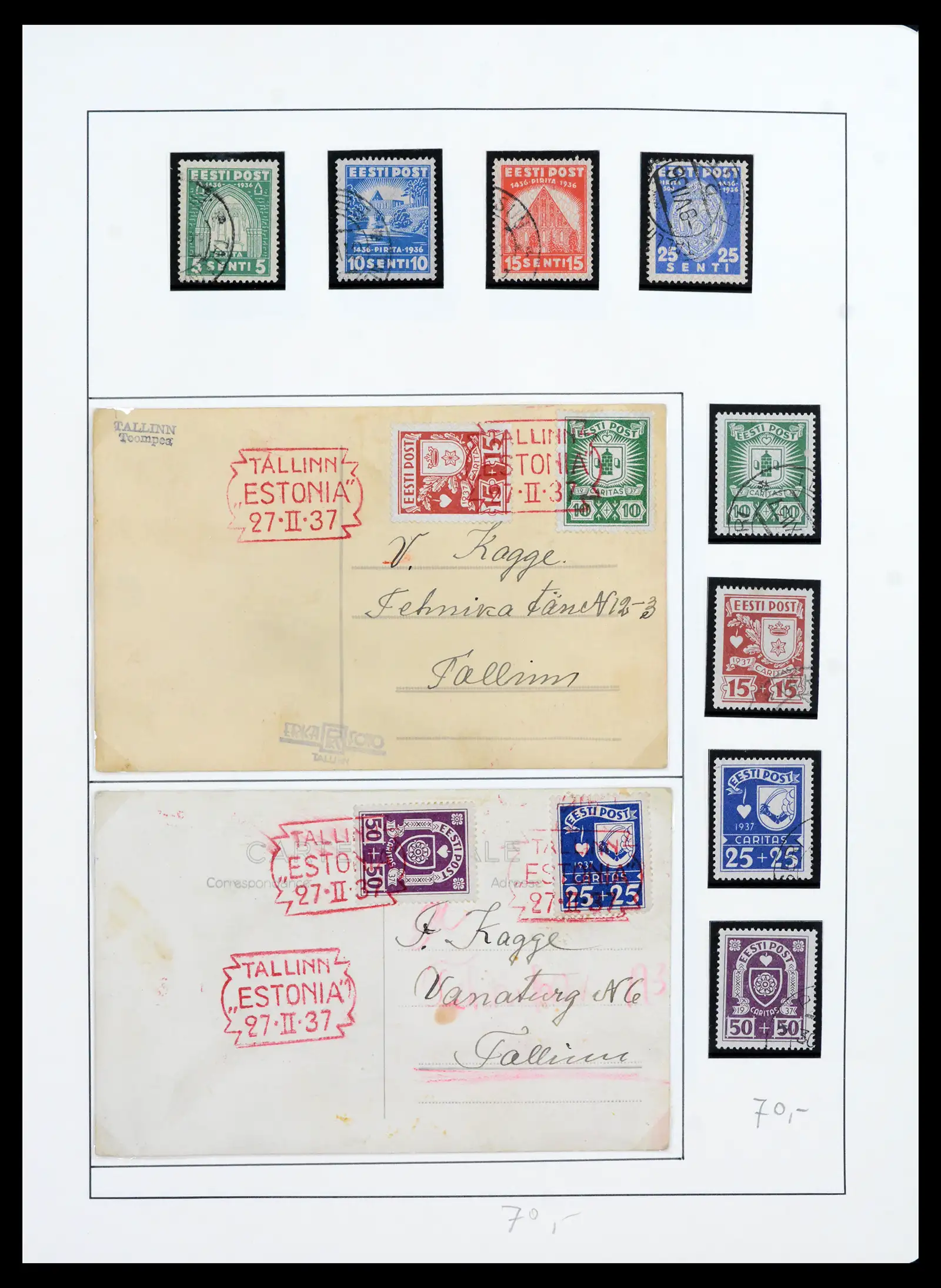 41983 0033 - Postzegelverzameling 41983 Baltische Staten 1897-1944.