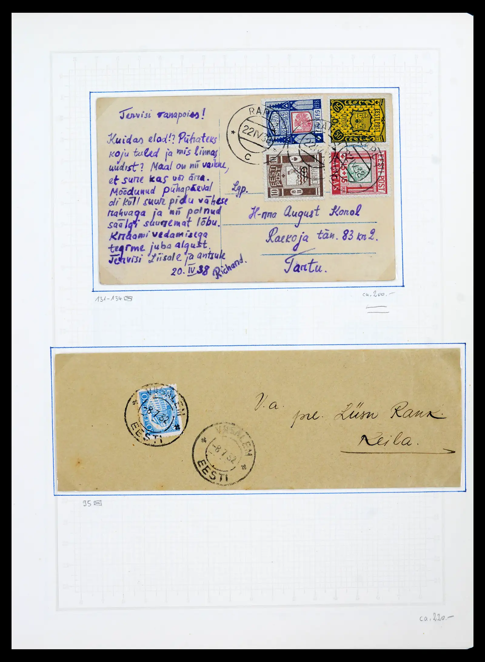 41983 0035 - Postzegelverzameling 41983 Baltische Staten 1897-1944.