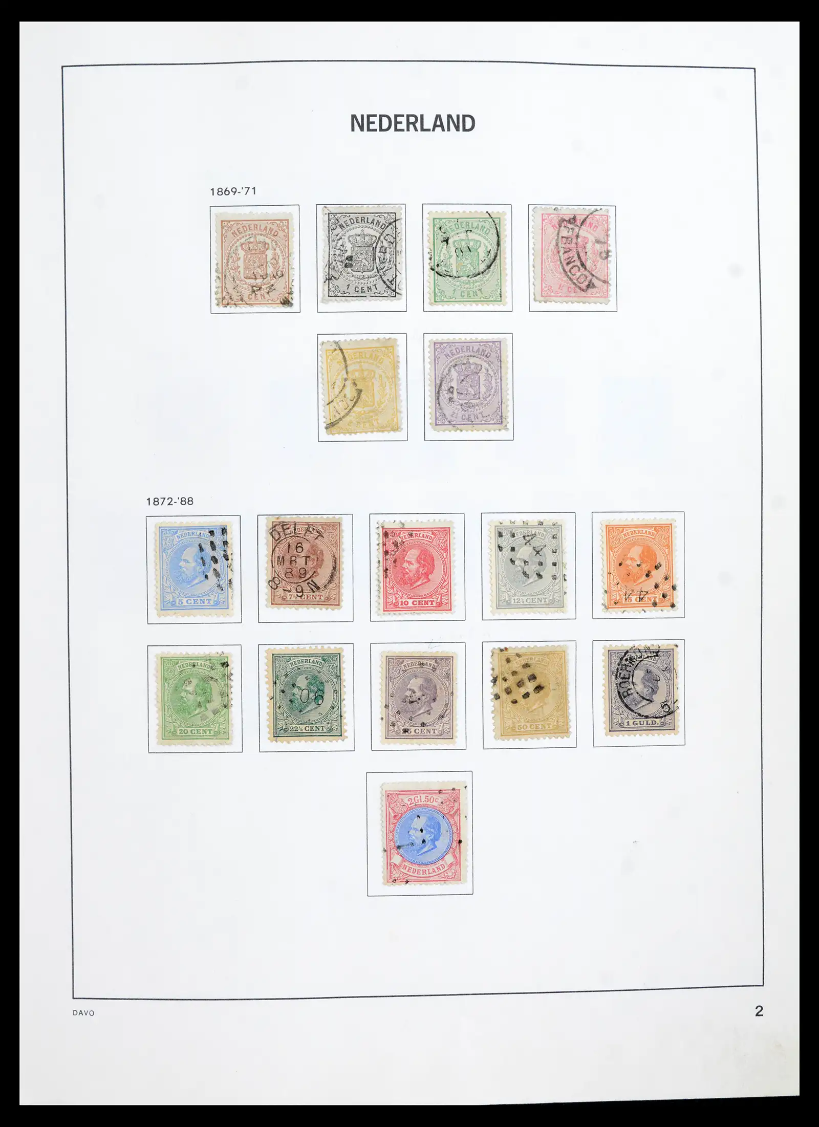 41989 0002 - Postzegelverzameling 41989 Nederland 1852-1969.