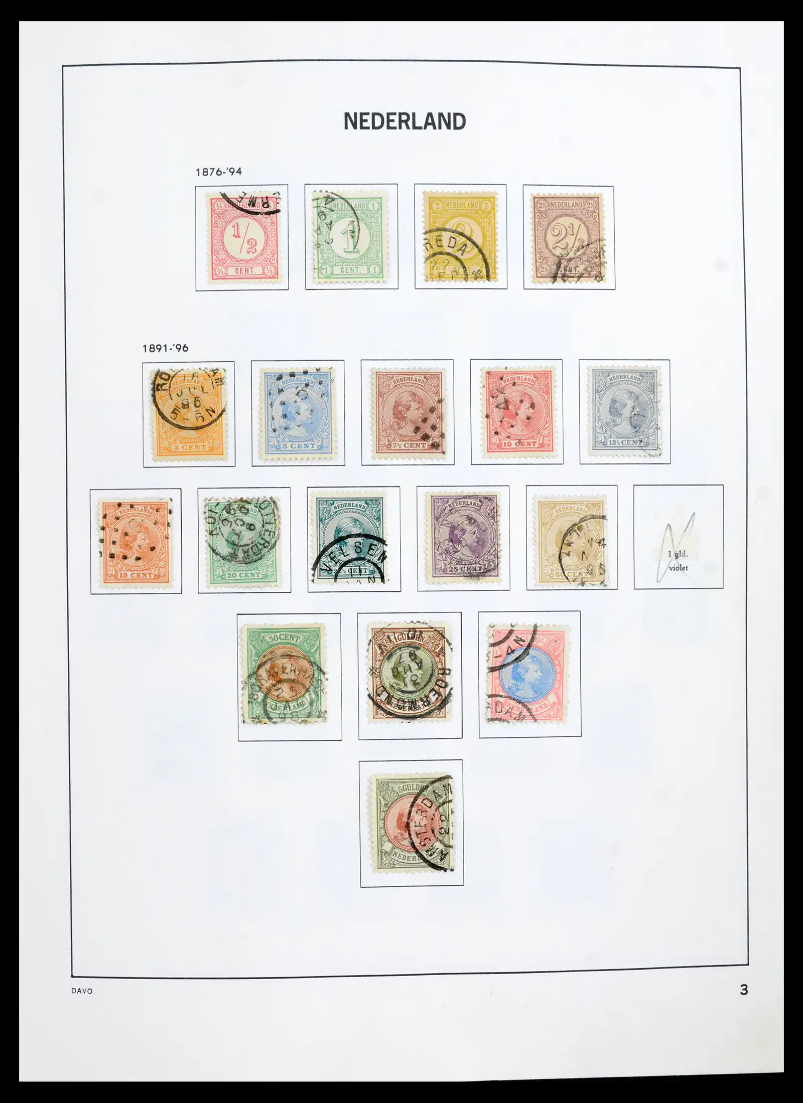 41989 0003 - Postzegelverzameling 41989 Nederland 1852-1969.