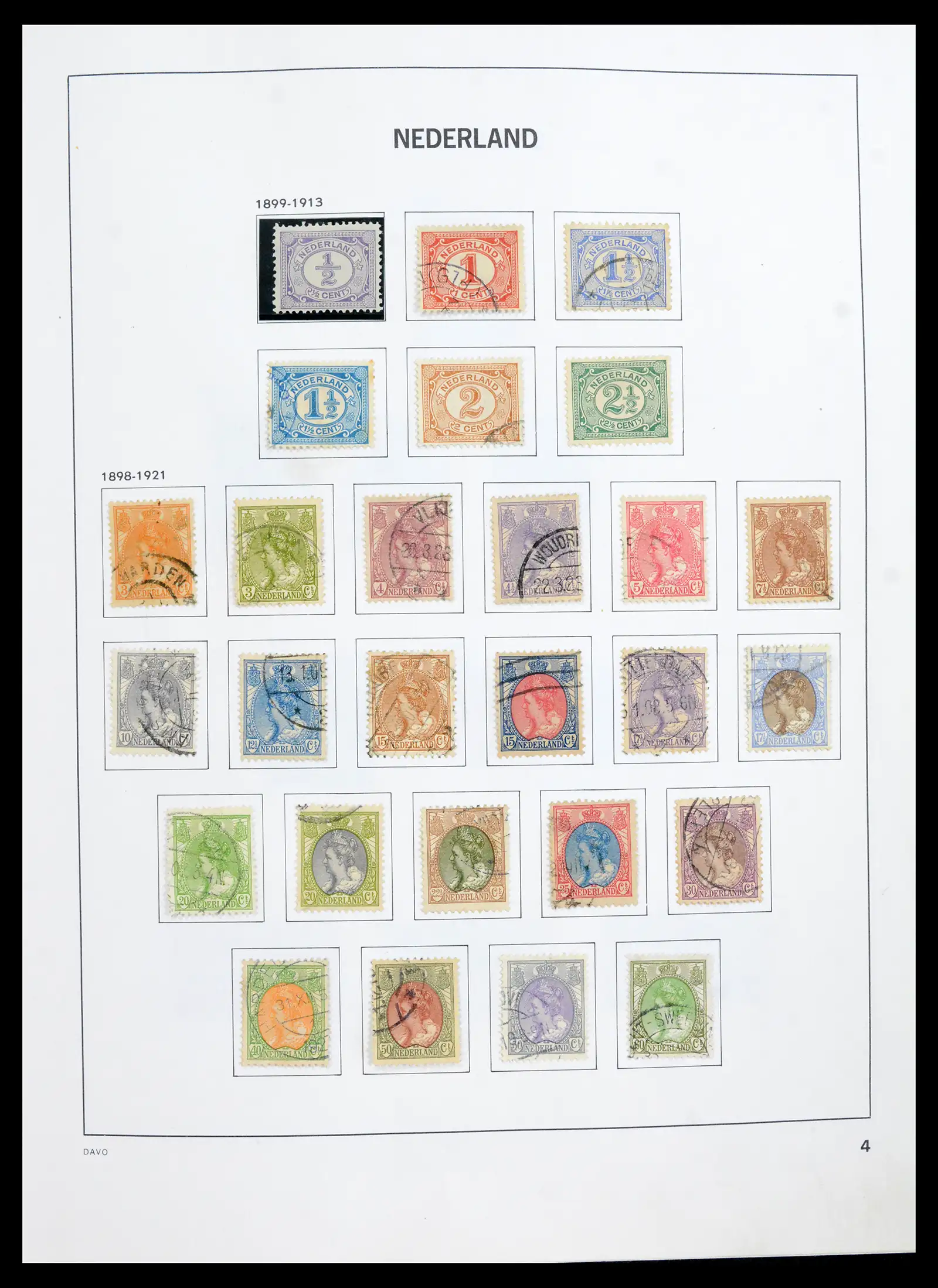 41989 0004 - Postzegelverzameling 41989 Nederland 1852-1969.