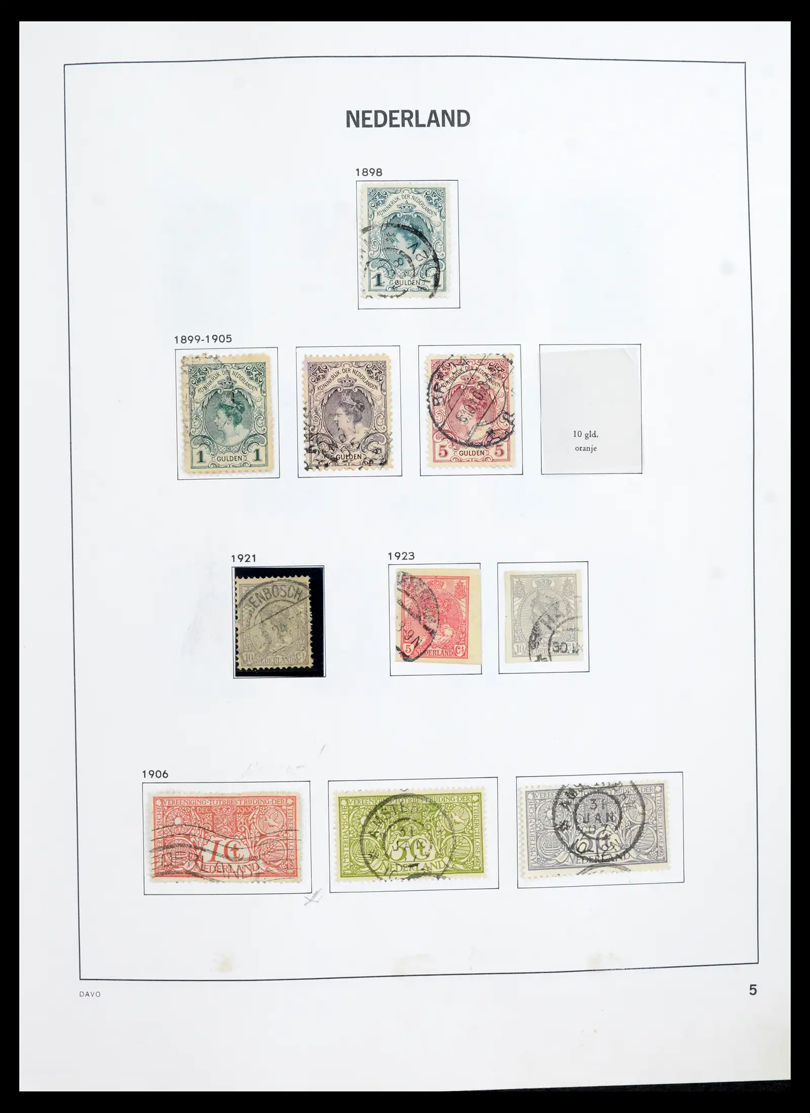 41989 0005 - Postzegelverzameling 41989 Nederland 1852-1969.