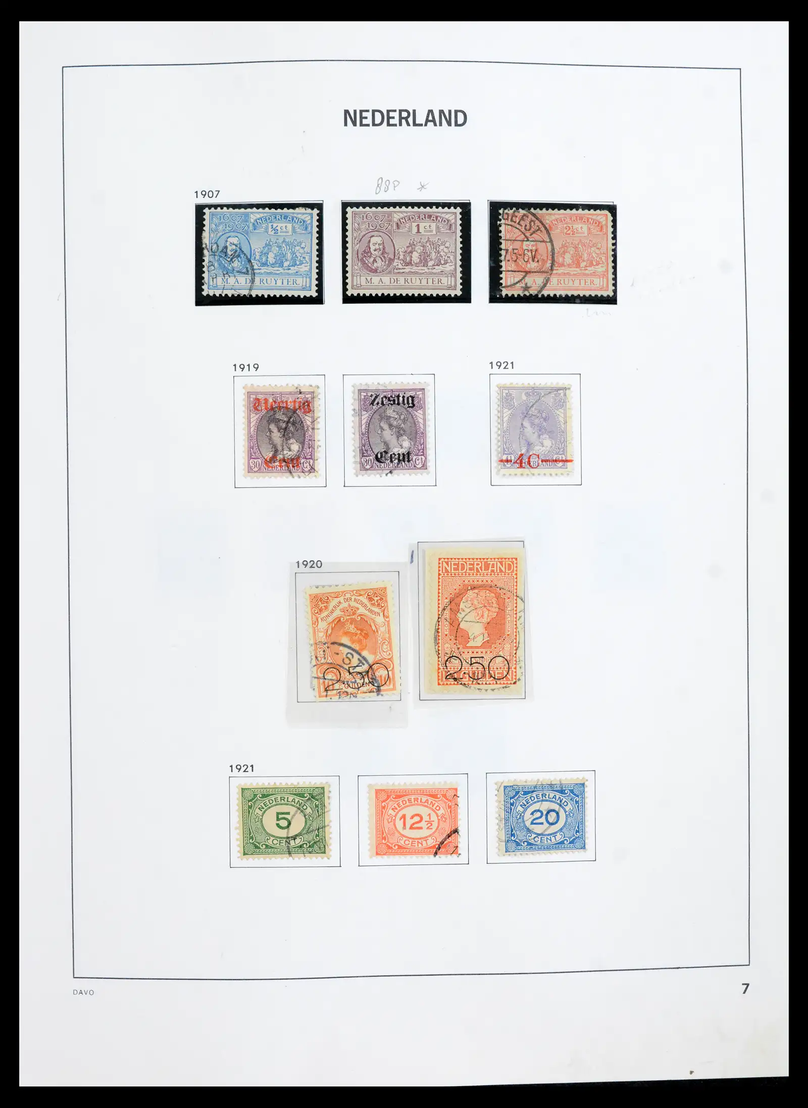 41989 0007 - Postzegelverzameling 41989 Nederland 1852-1969.