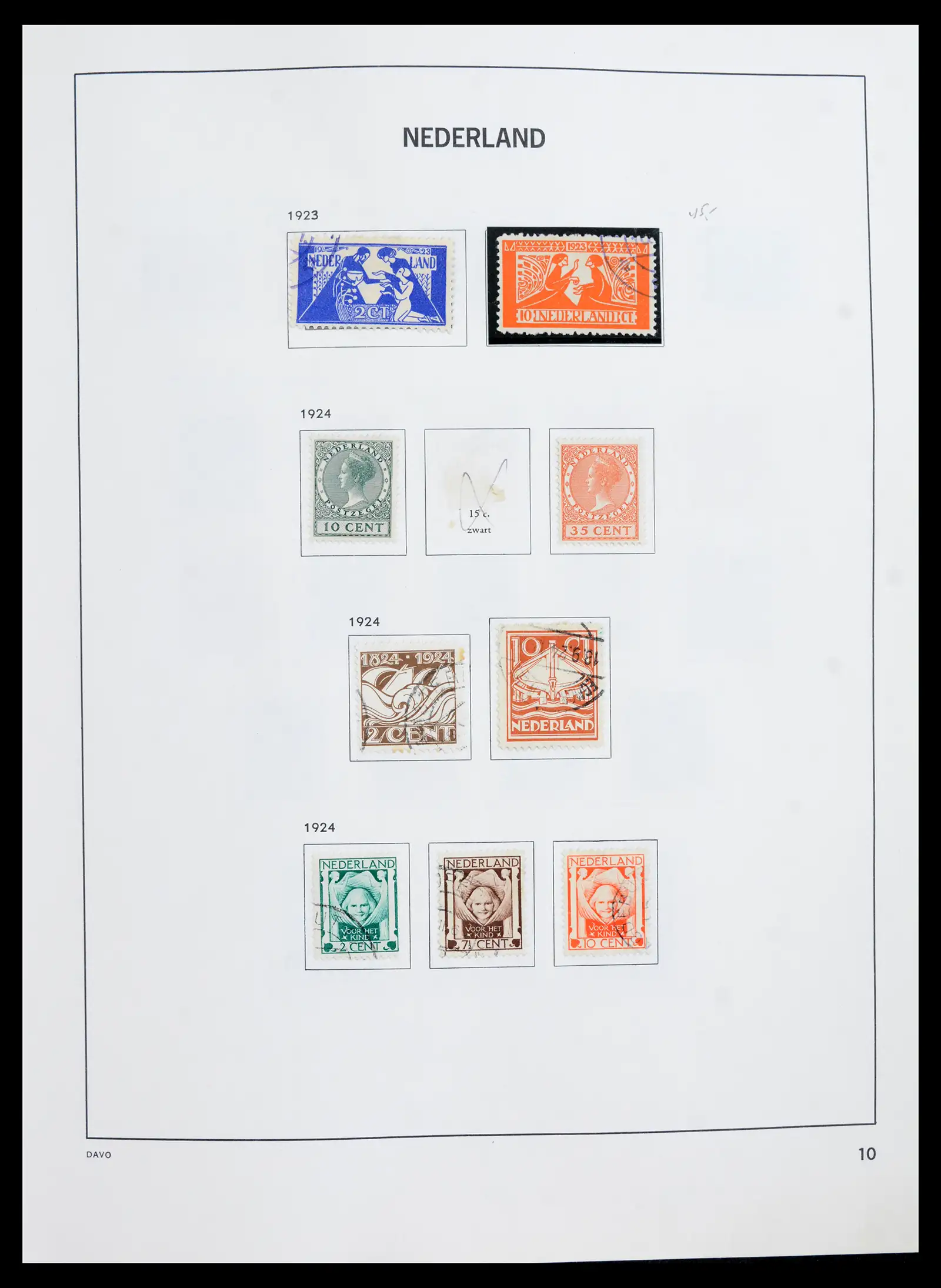 41989 0010 - Postzegelverzameling 41989 Nederland 1852-1969.