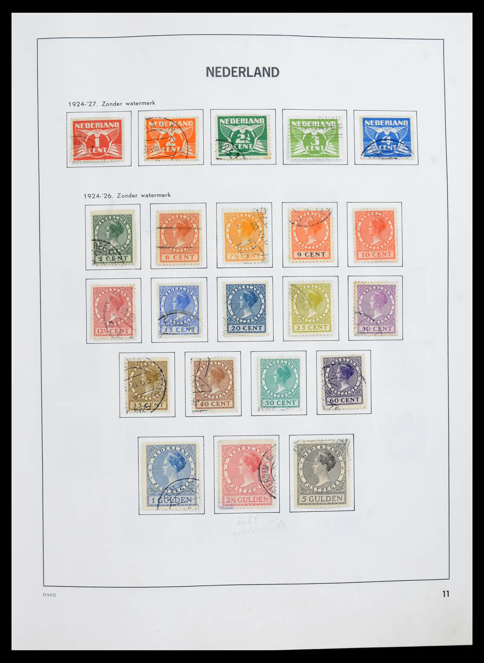 41989 0011 - Postzegelverzameling 41989 Nederland 1852-1969.